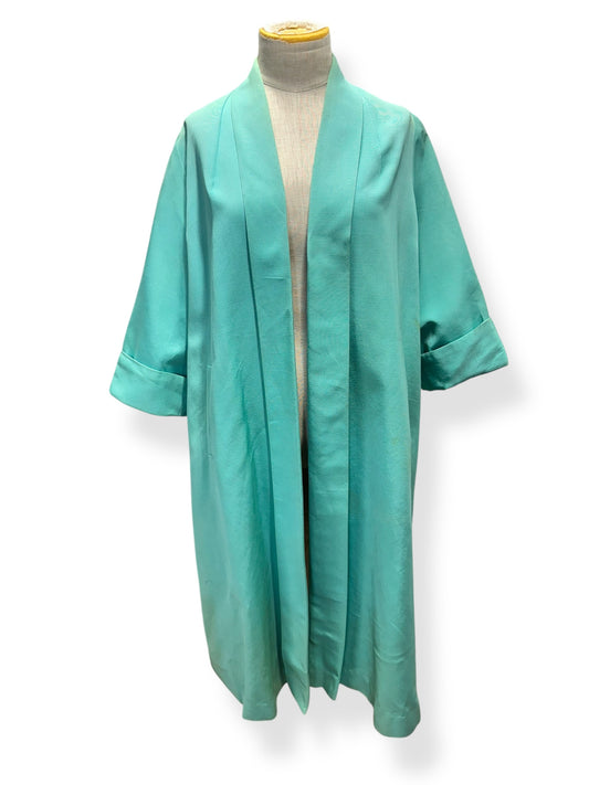 Front view of 1940s Mint Grosgrain Cocktail Coat L-XL