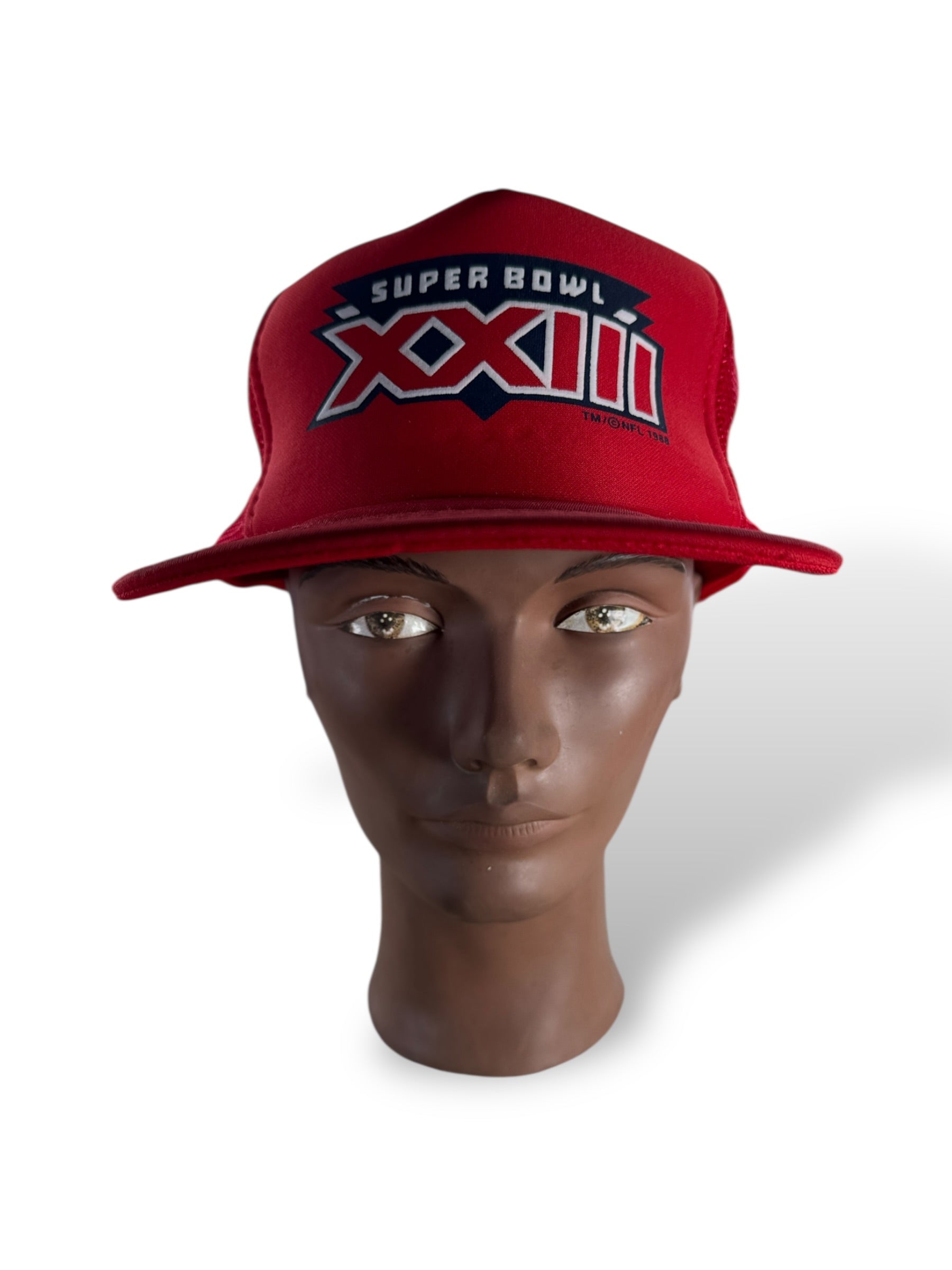 Front of Vintage Super Bowl 23 Trucker Hat SZ OSFA