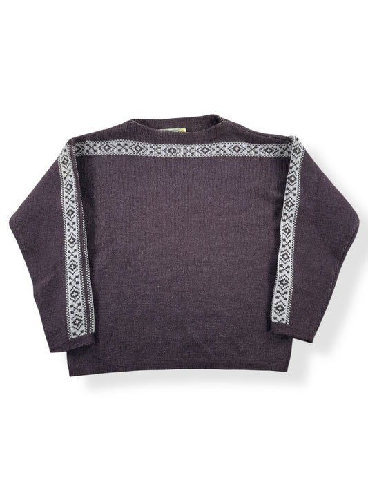 Front of Vintage German Made Wool Ski Sweater SZ M