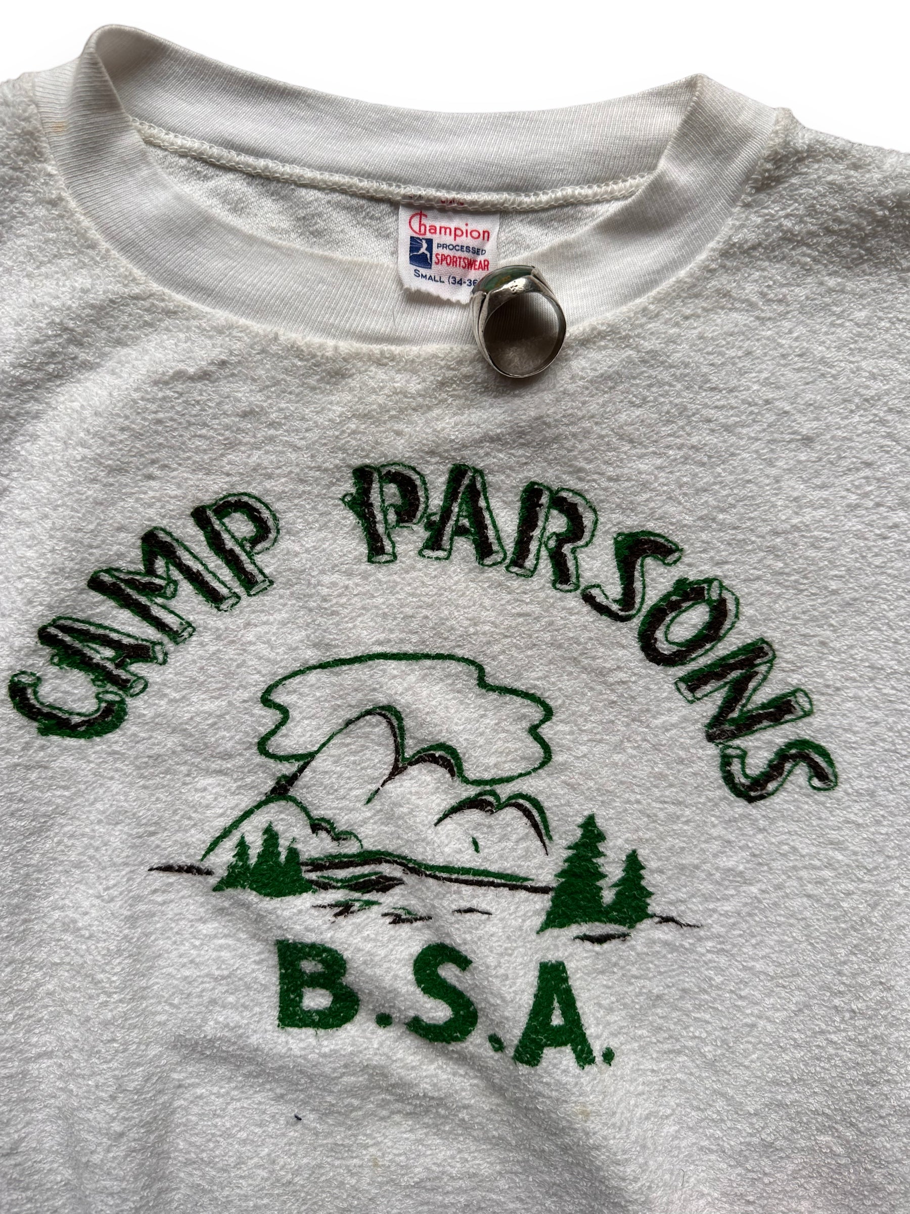 Vintage Champion Camp Parsons BSA Camp Terry Cloth Shirt SZ SM