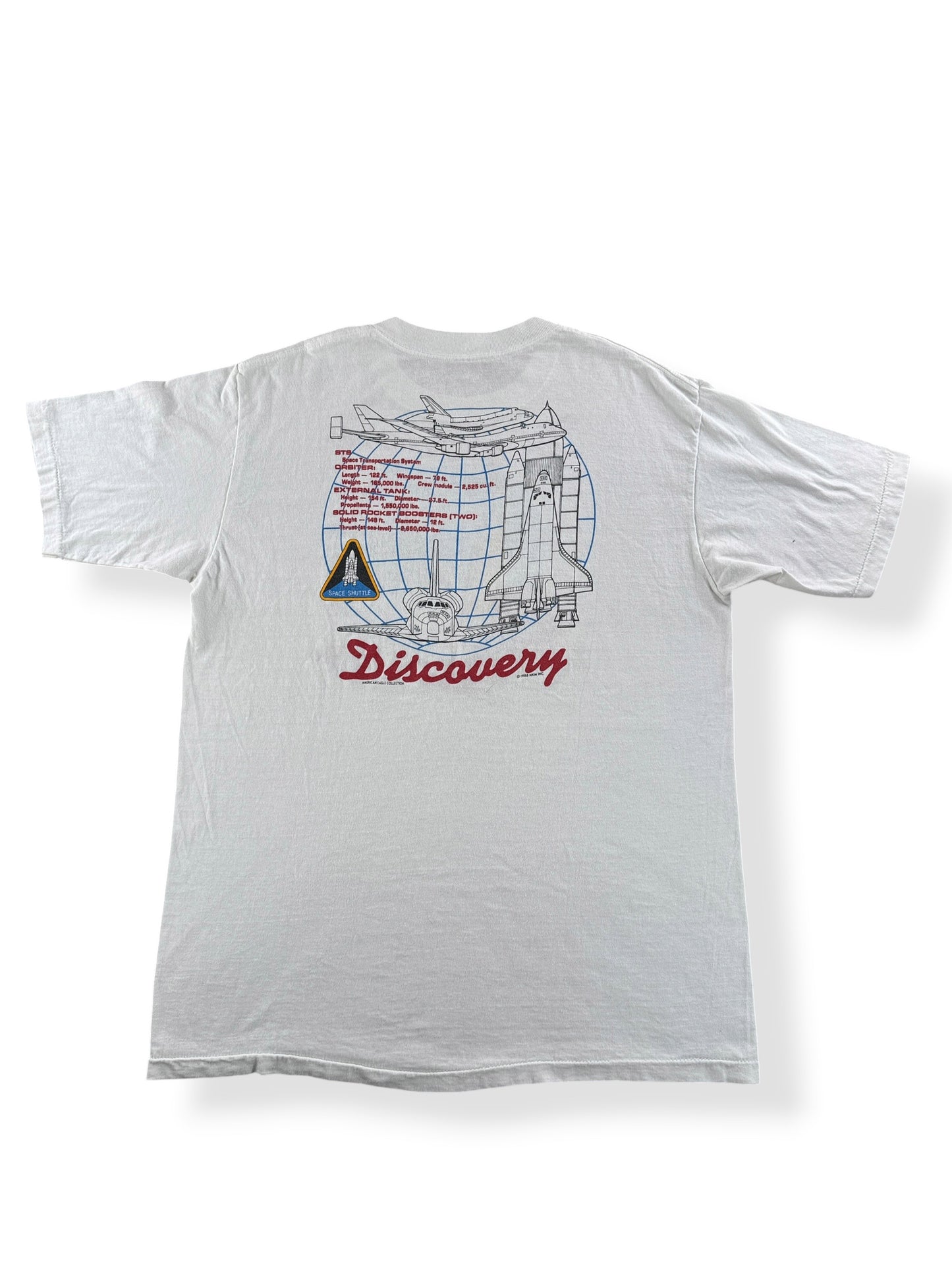 Back of Vintage Discovery Space Shuttle Tee SZ XL