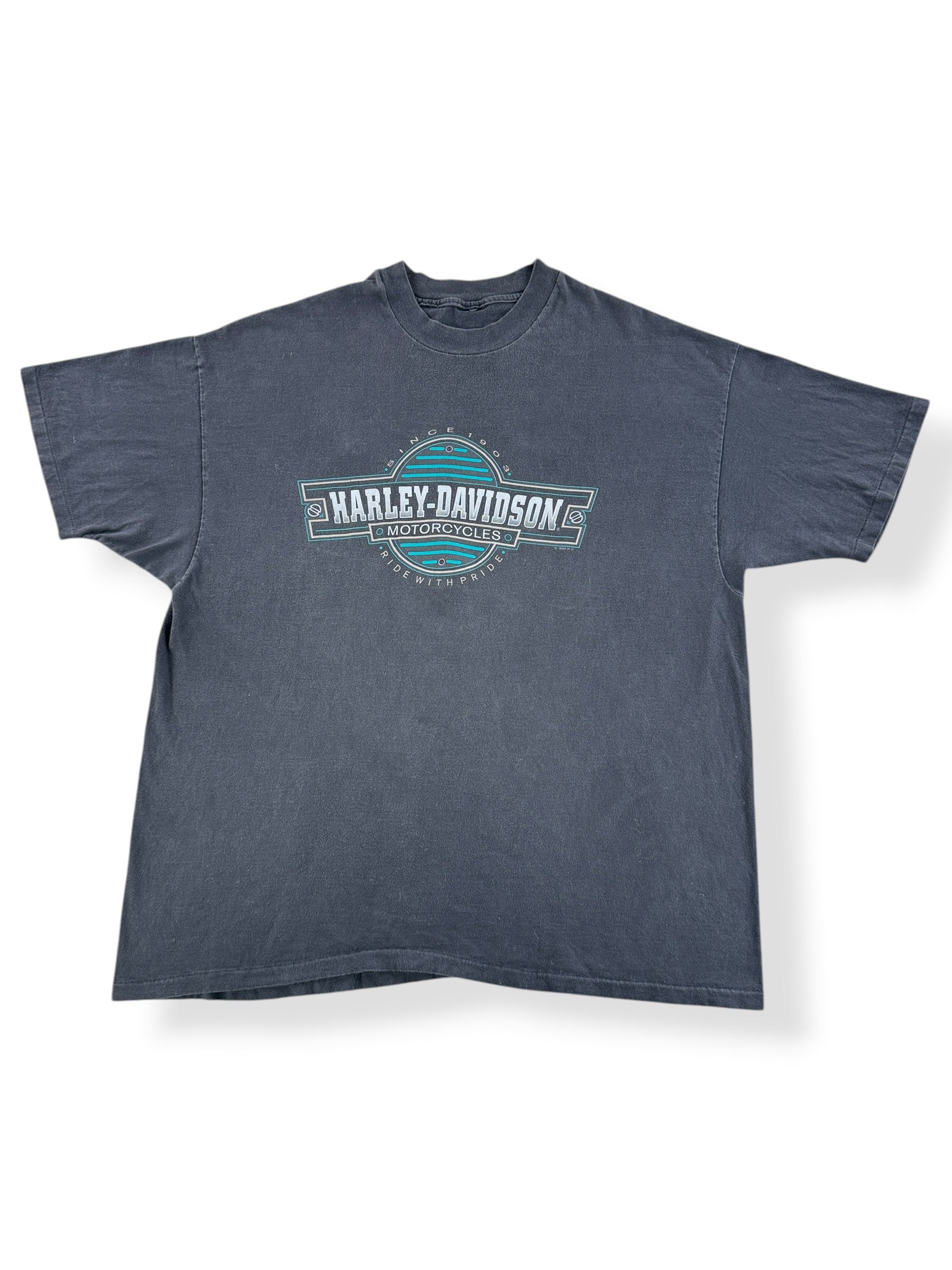 Front of Vintage Pomona Valley Harley Davidson Tee SZ XXL