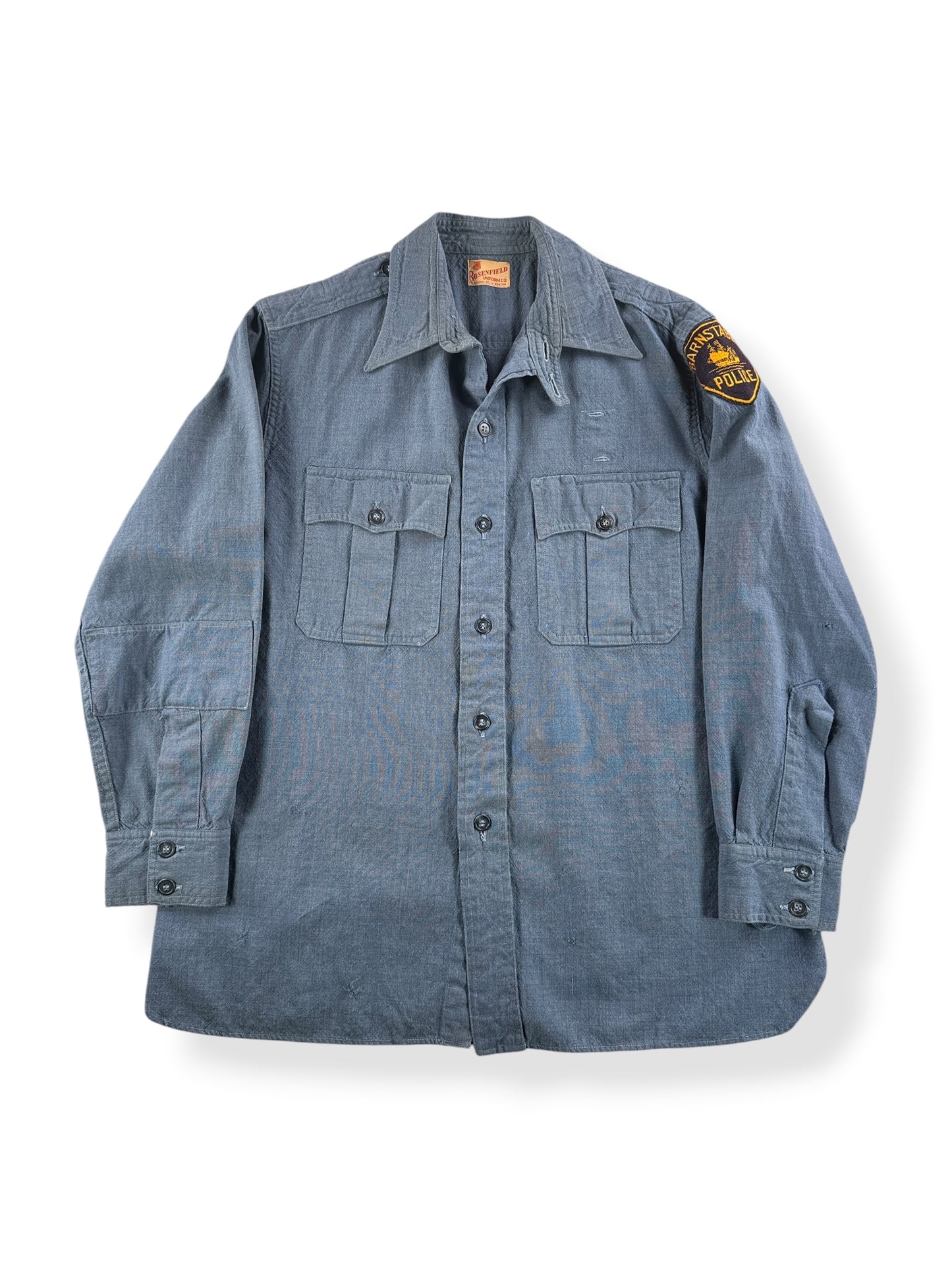 Front of Vintage Rosefield Uniform Barnstable Chin Strap Shirt SZ L