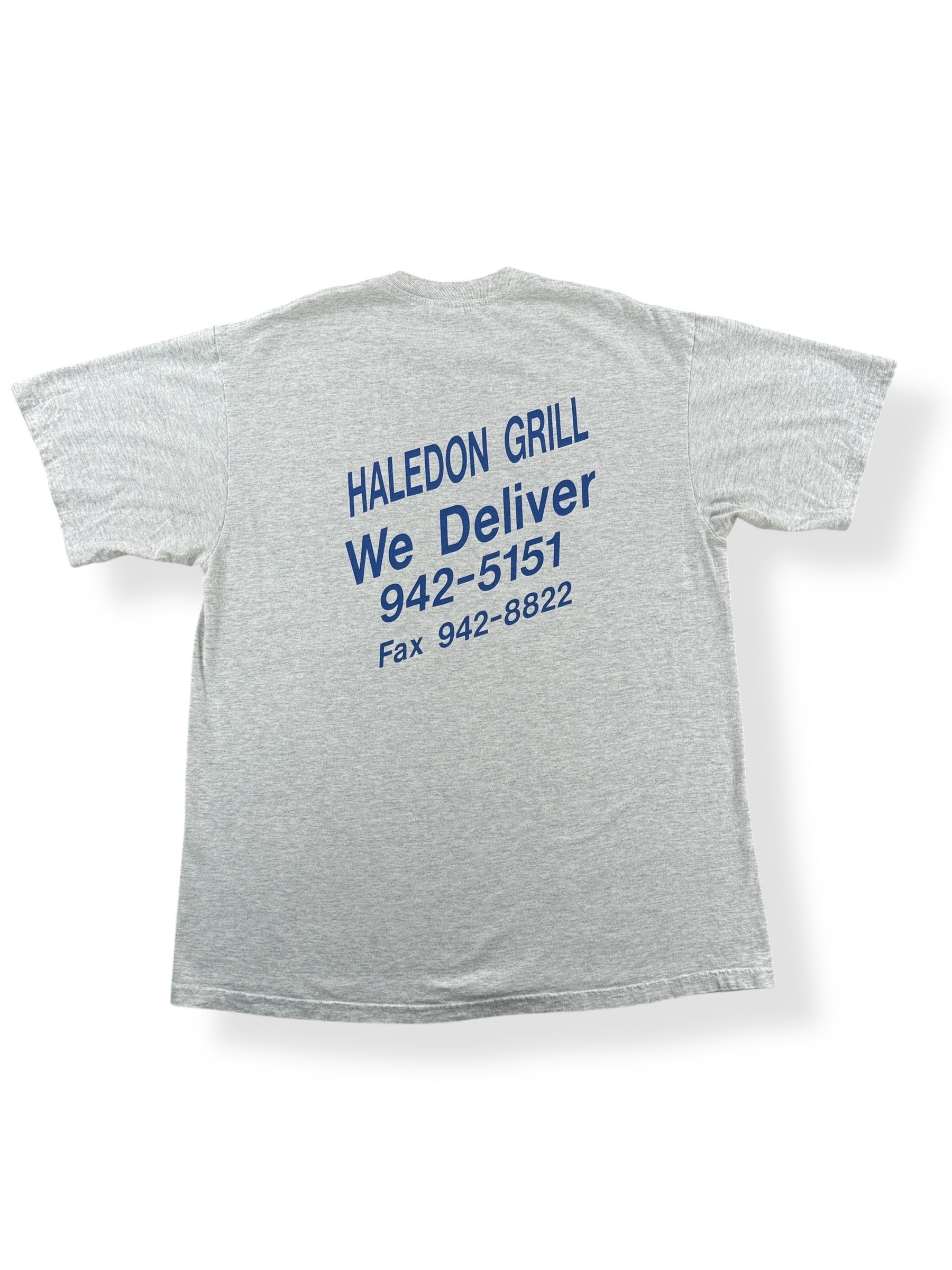 Back of Vintage Haledon Grill Texas Wieners Tee SZ XL