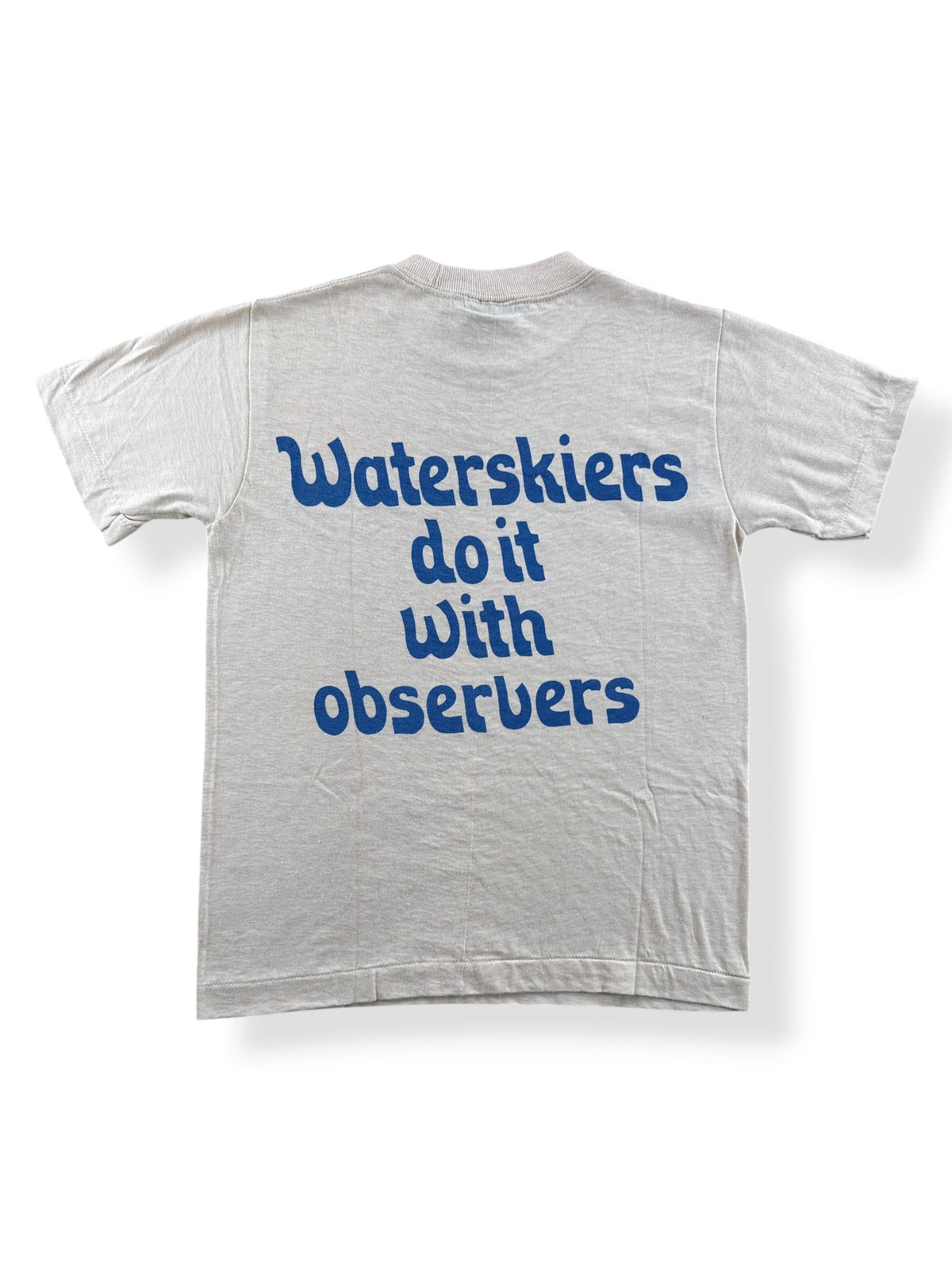 Back of Vintage 70’s Water-Skiers Do It With Observers Tee SZ XS