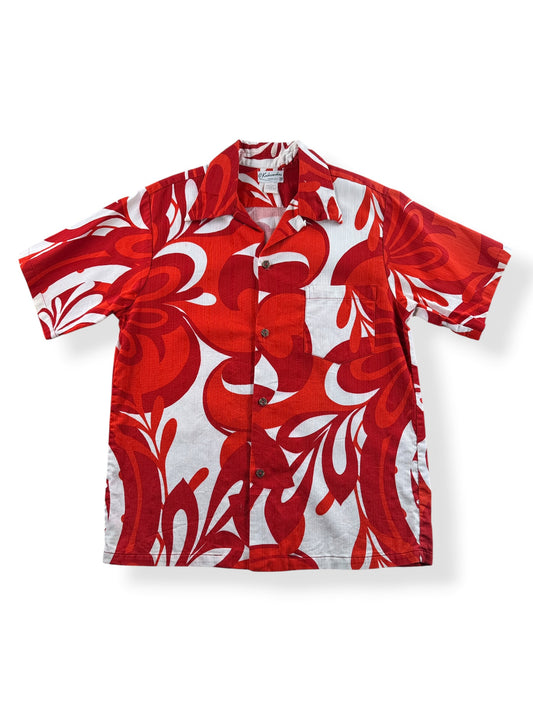 Front of Vintage 1960s Kaikamahine Aloha Shirt SZ M