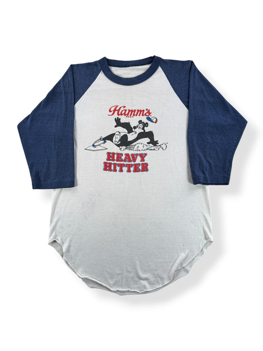 Front of Vintage Hamm's Beer Raglan Tee SZ M