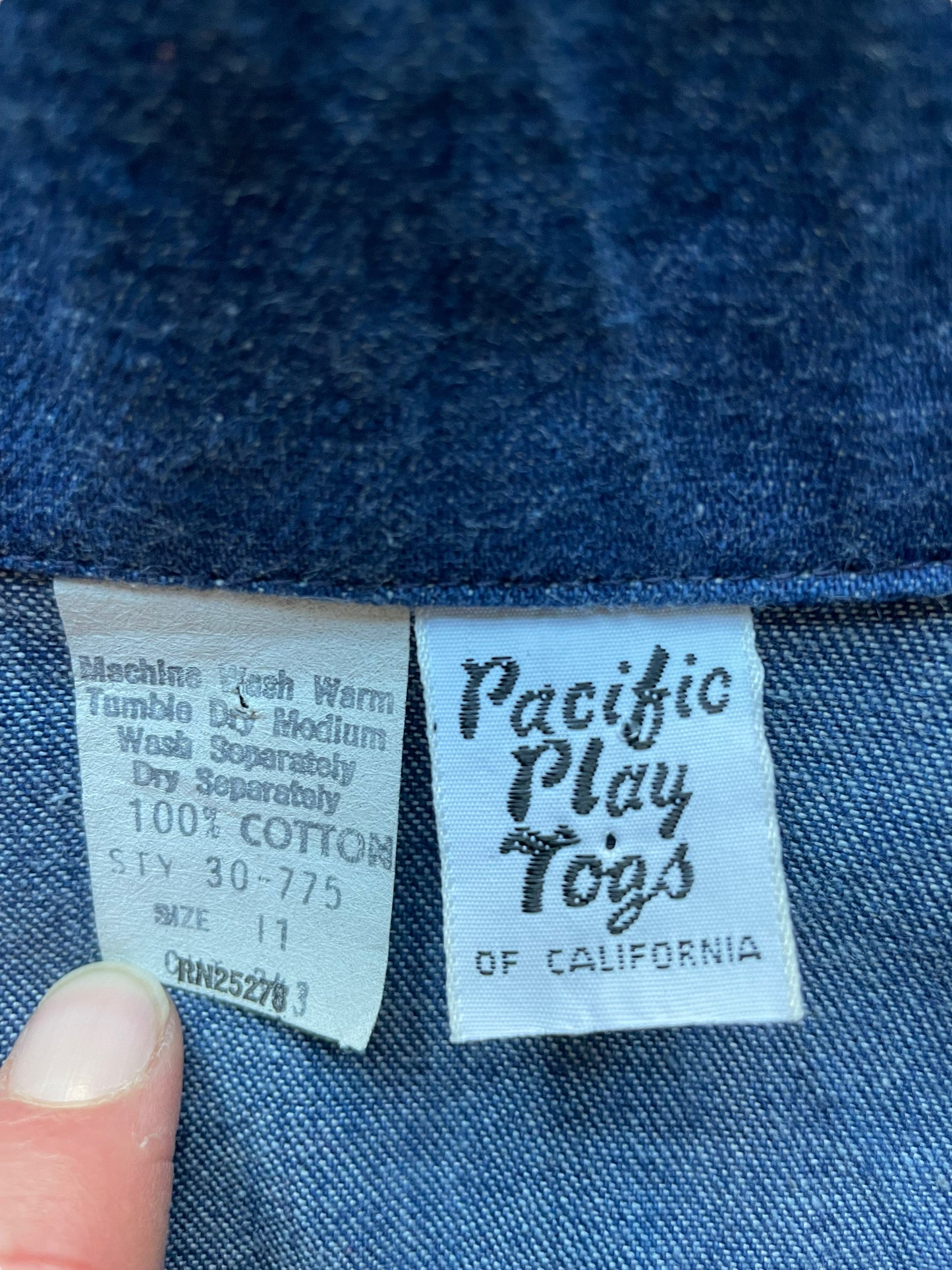 Vintage 1970s Pacific Play Togs Denim Pull Over | Vintage Shirts & Tops | Barn Owl Vintage Seattle