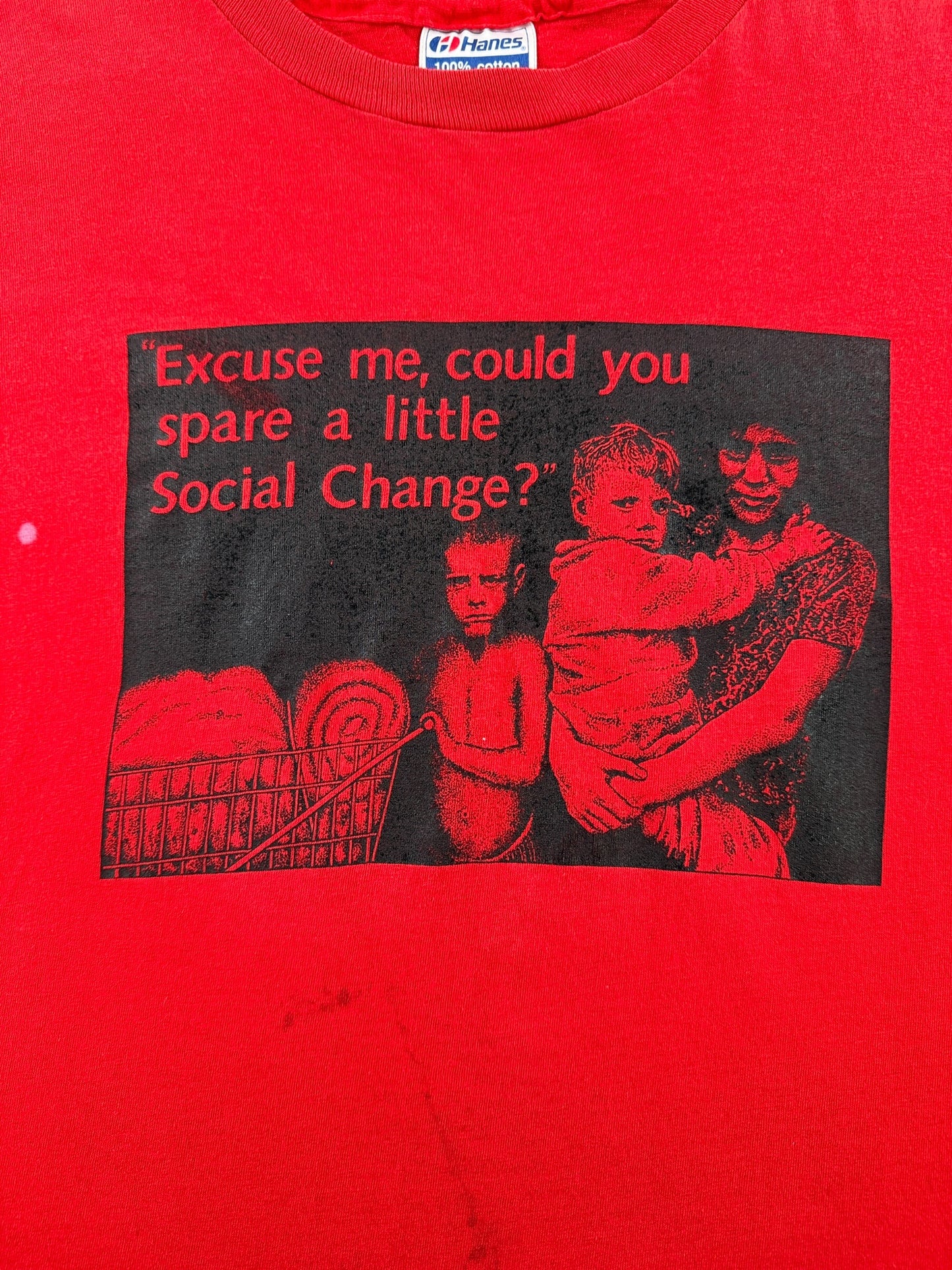 Graphic of Vintage Social Change Tee SZ XL (Fits L)