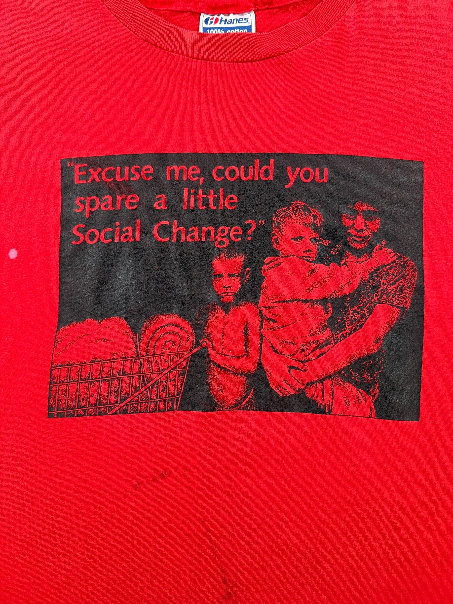 Graphic of Vintage Social Change Tee SZ XL (Fits L)
