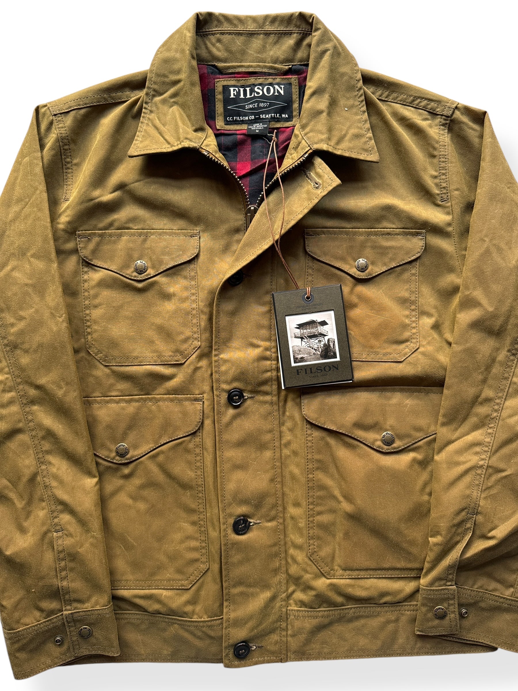 Front Close Up of NOS Filson Northway Jacket SZ M