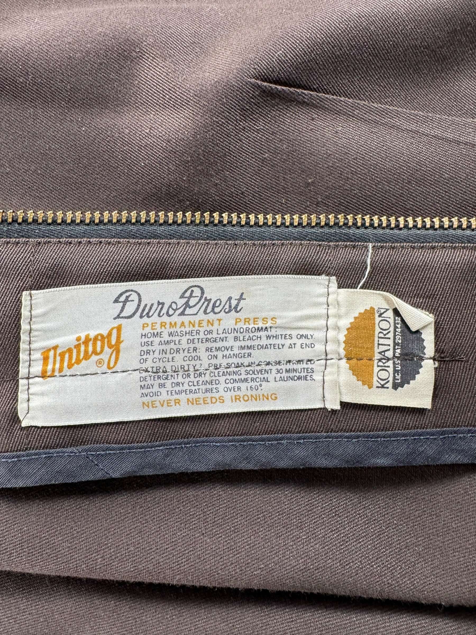 Label on Vintage Unitog Mobil Patch Gabardine Gas Station Jacket SZ 42