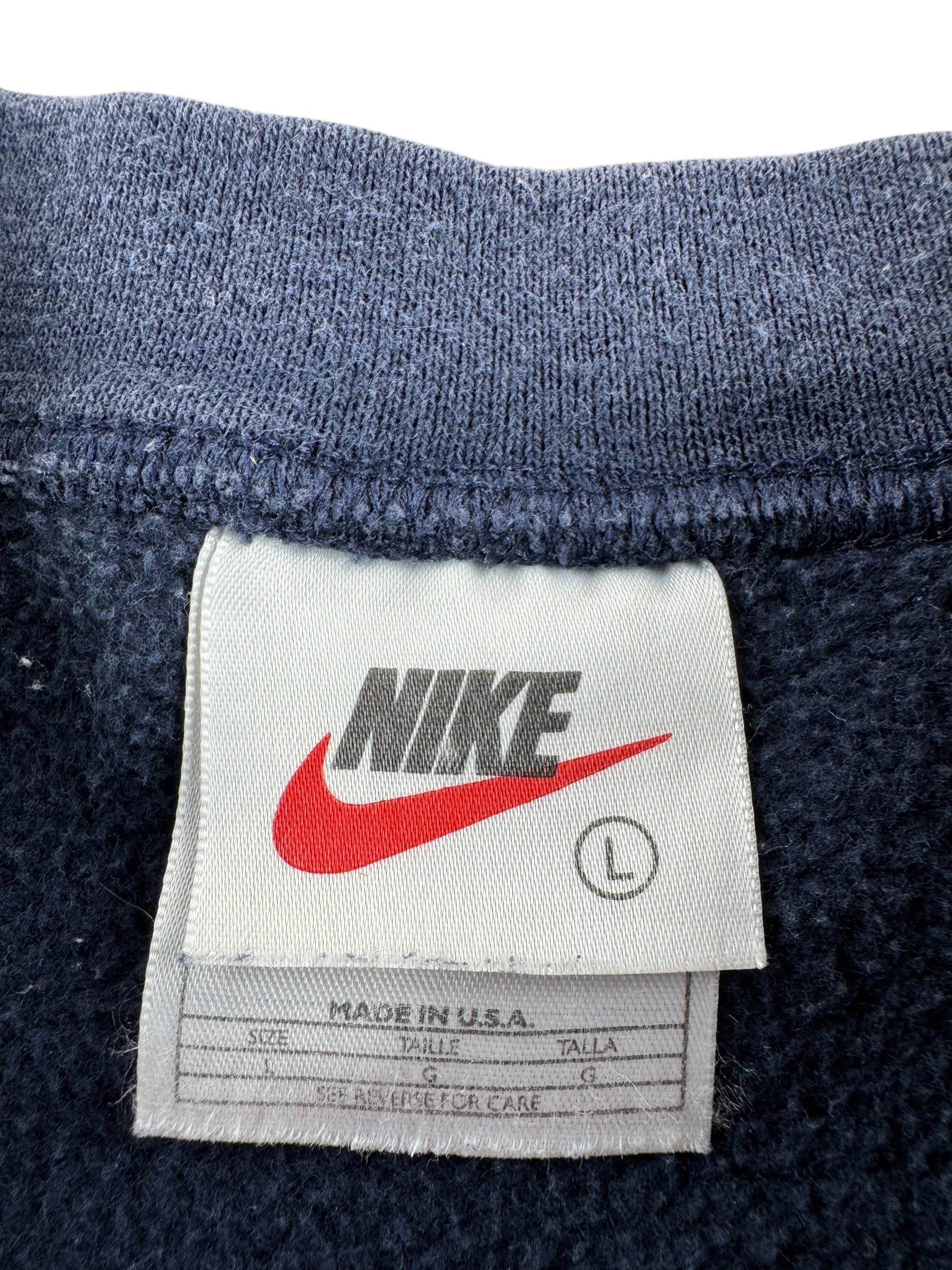 Tag on Vintage Navy Nike Swish Crewneck SZ L