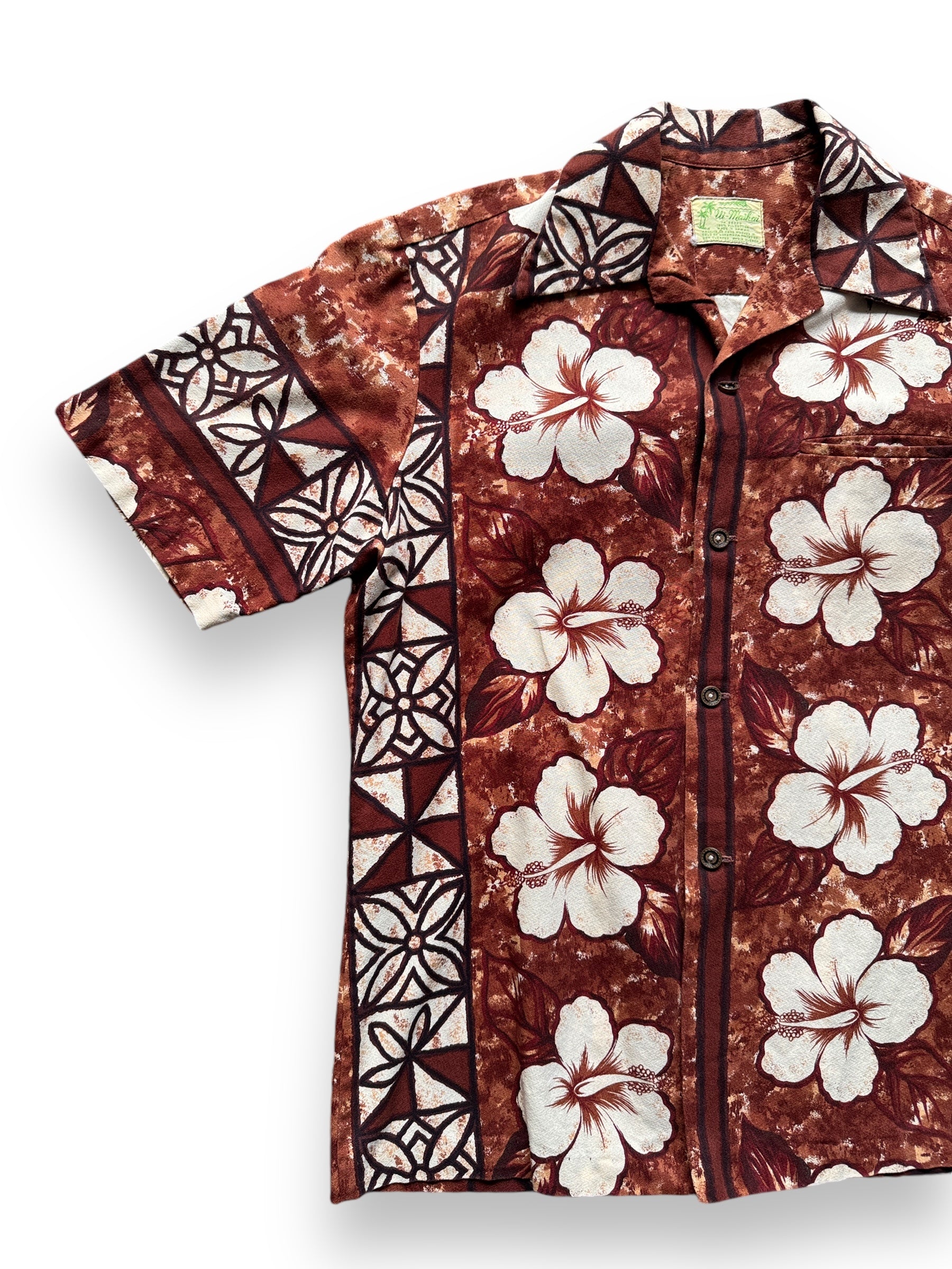 front right of Vintage Ui-Maikai Aloha Shirt SZ M