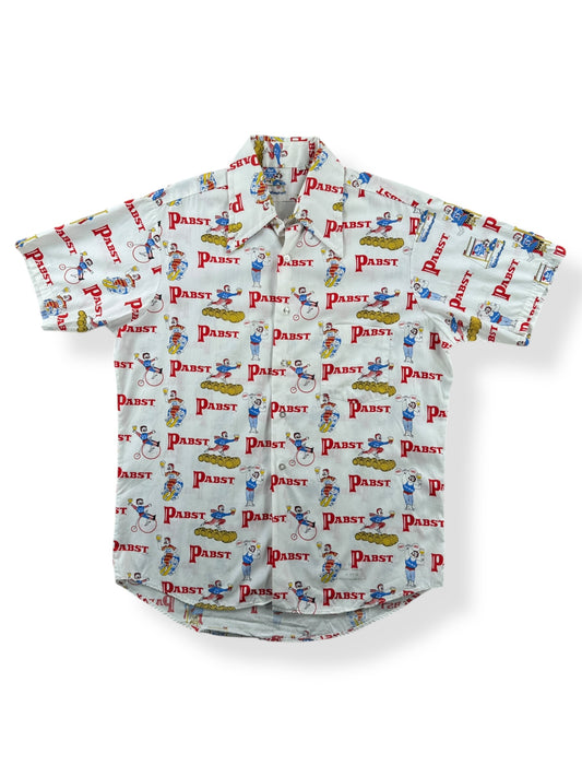 Front of Vintage PBR Button Up Short Sleeve Shirt SZ M