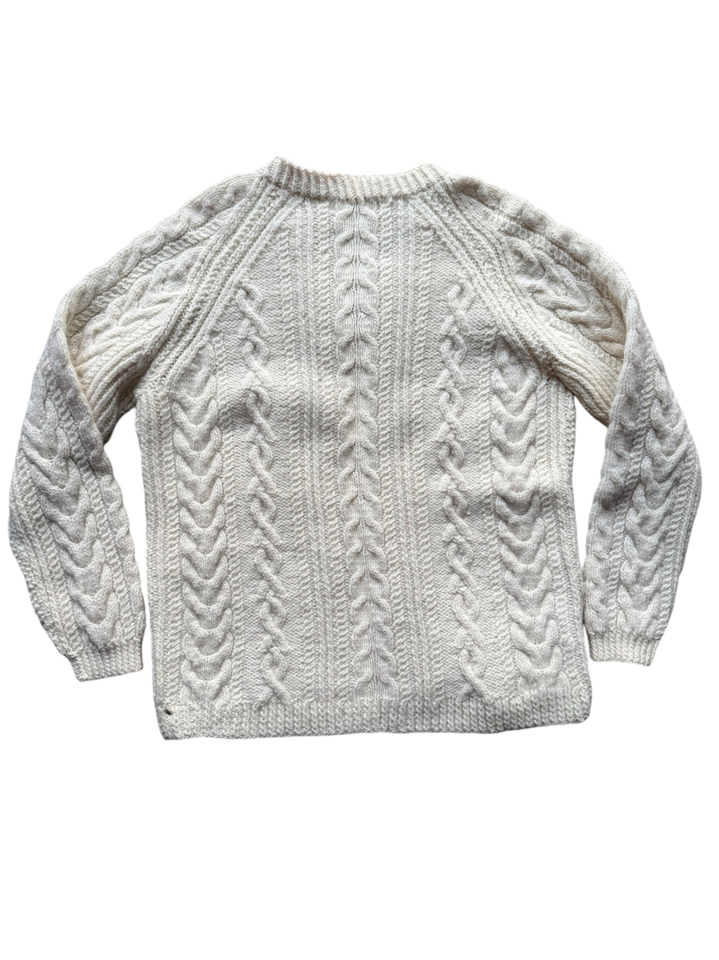 1960s Handknit Wool Sweater M