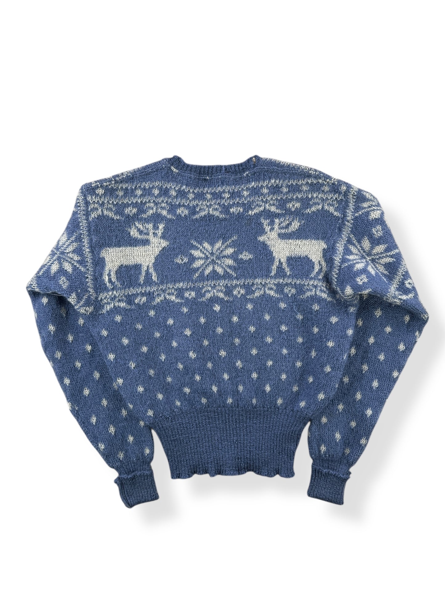 Back of Vintage Webfoot Ski Sweater SZ S AS IS