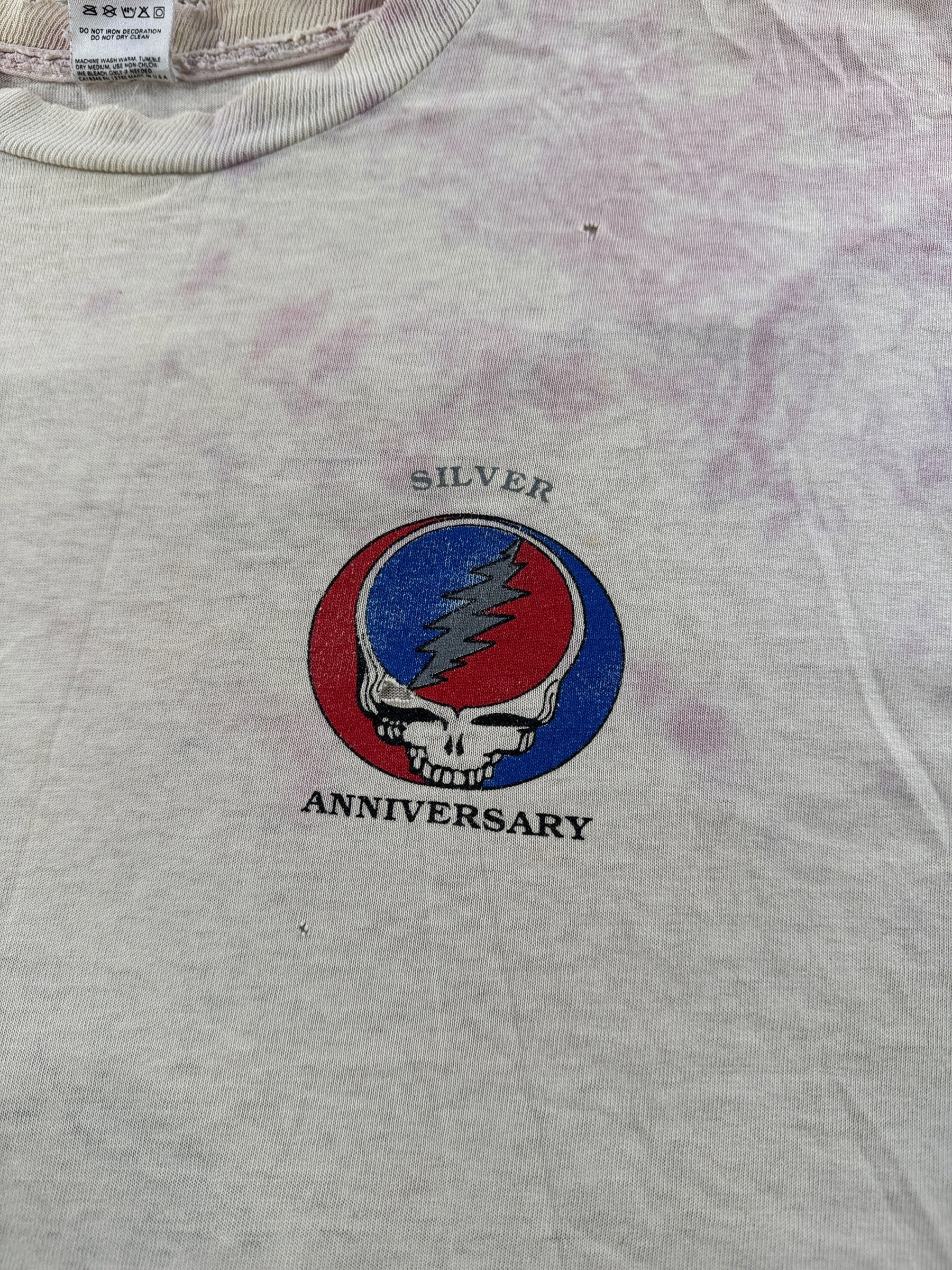 Front graphic on Vintage '90 Spring Tour Grateful Dead Bart Simpson Thrasher Tee SZ XL