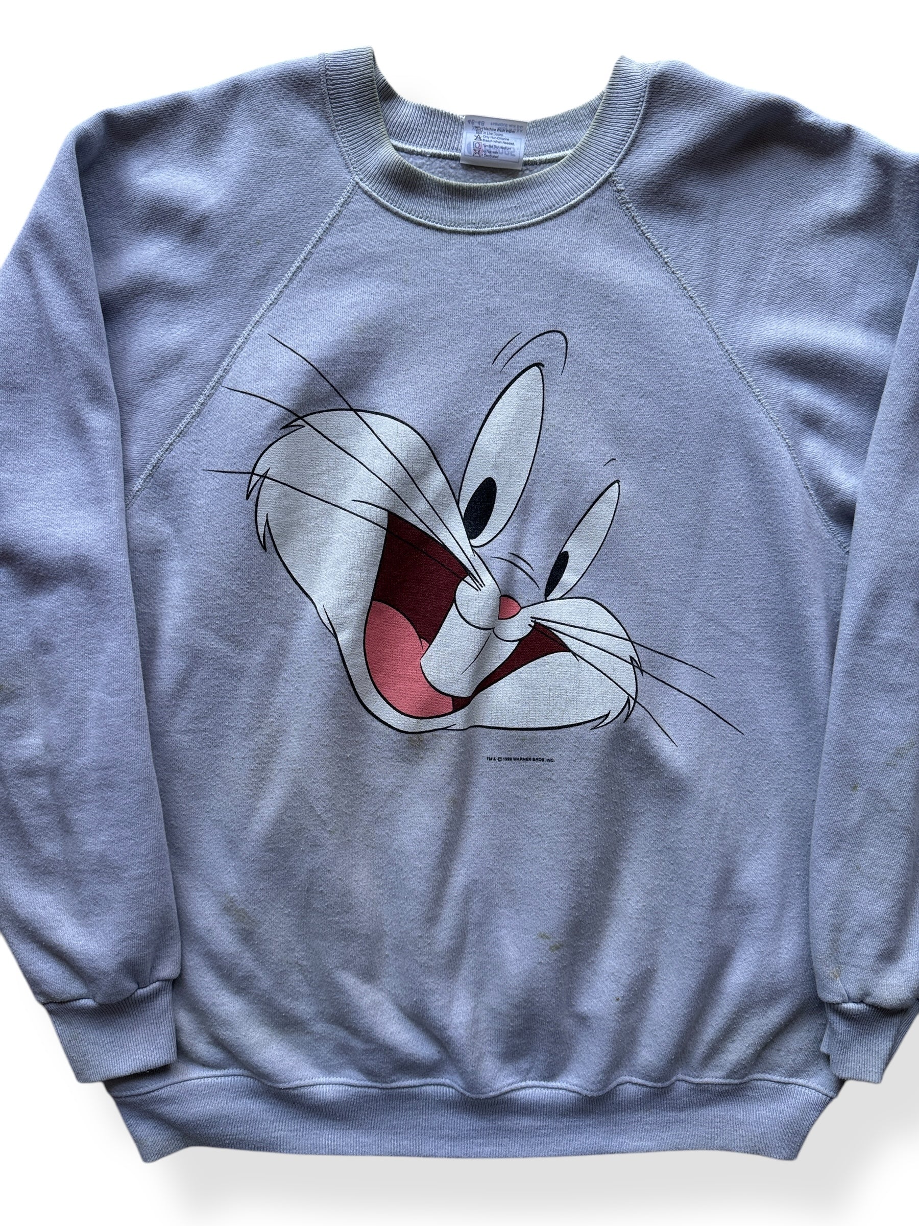 Front Close Up of Vintage Bugs Bunny AS IS Crewneck SZ XL