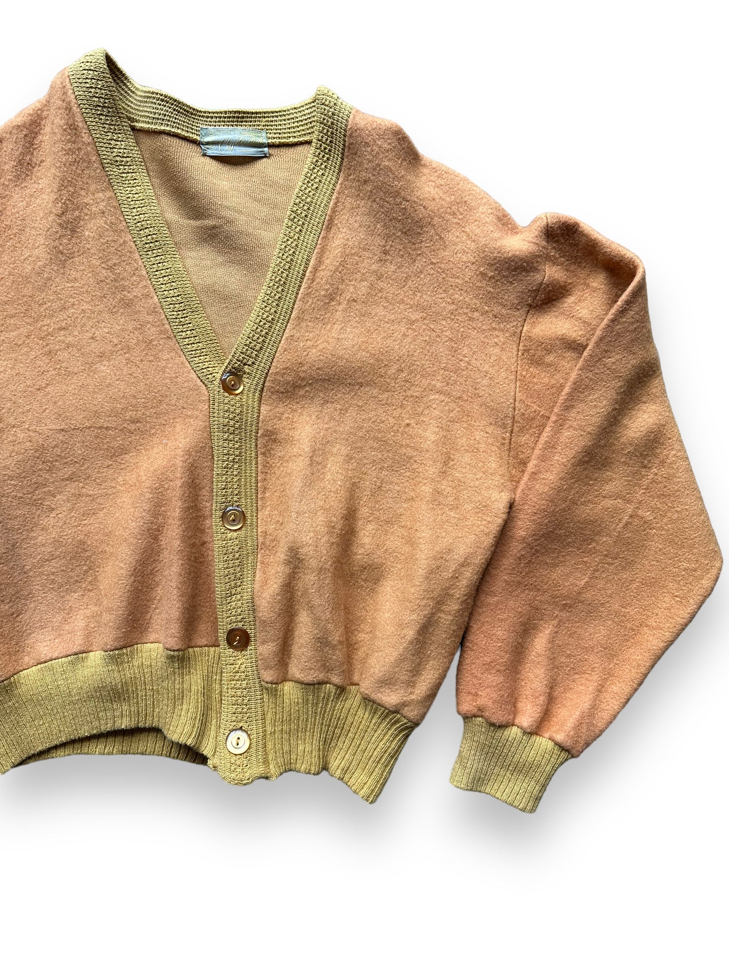 Front Left View of Vintage 1930s Clydesdale Cardigan SZ L | Vintage Cardigan Sweaters | Vintage Clothing Seattle
