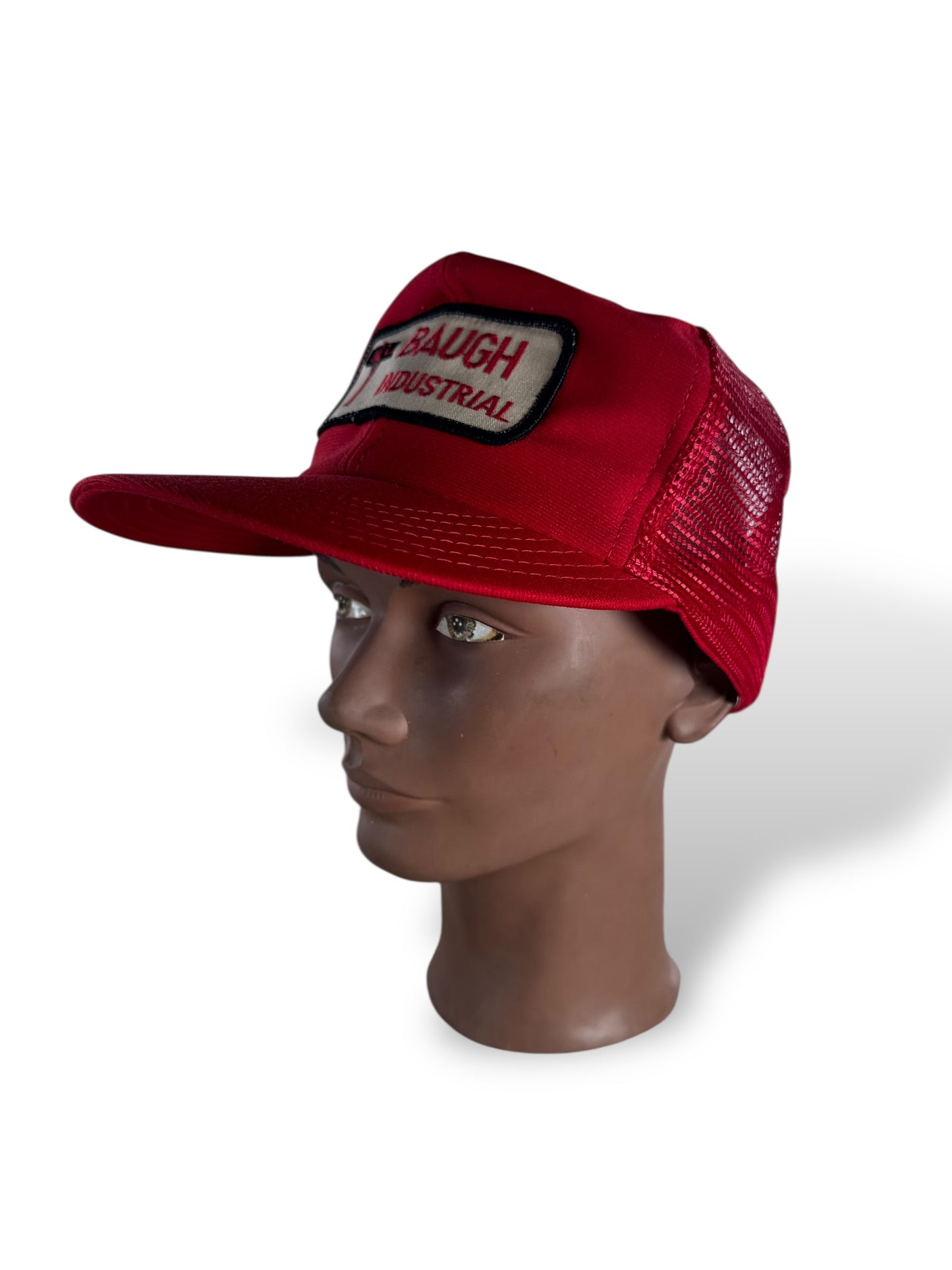 3/4 Shot of Vintage Baugh Industrial Trucker Hat SZ OSFA