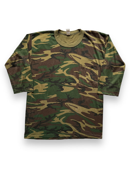 front of Vintage Camo 3/4 Sleeve Shirt XL