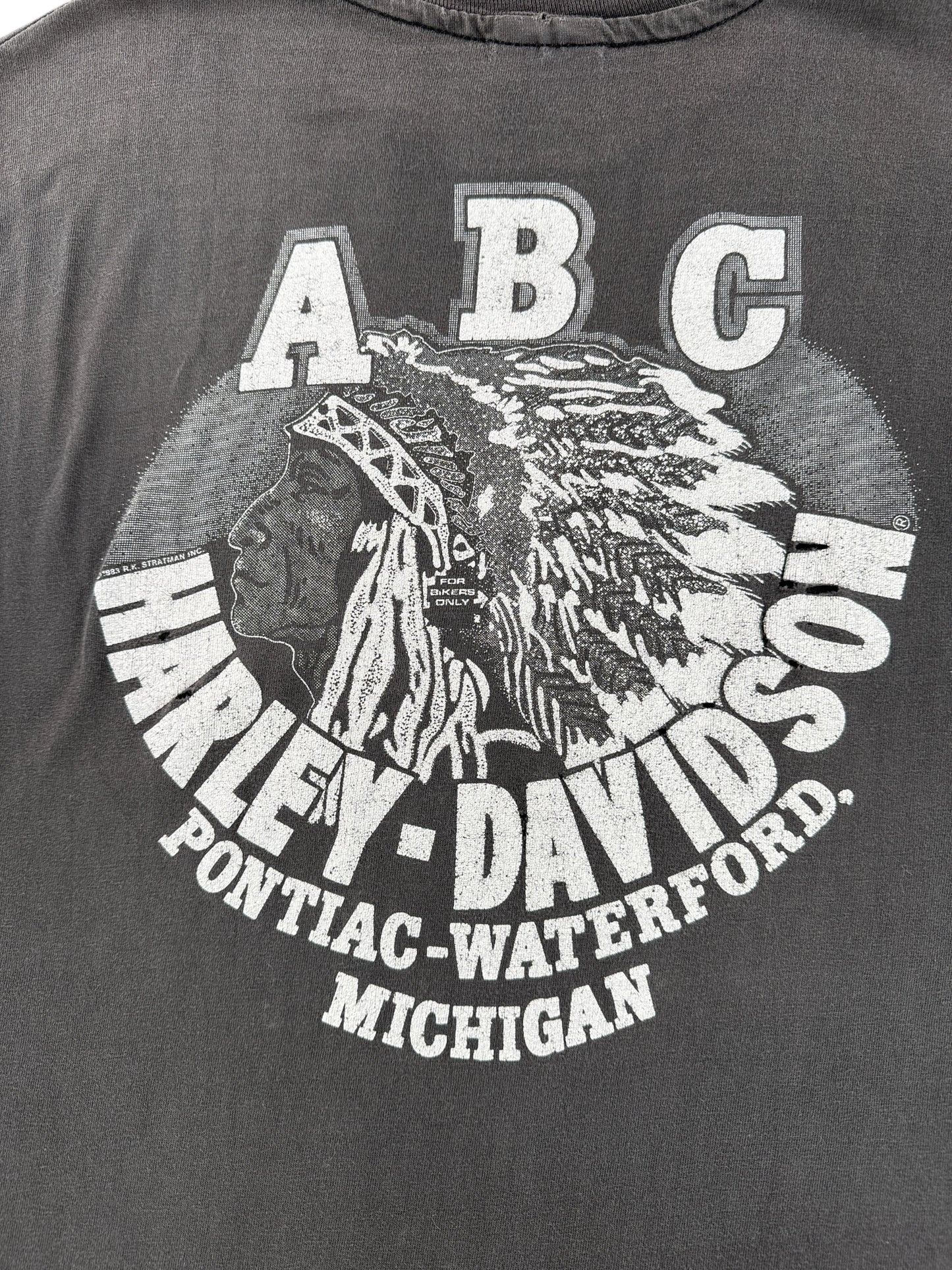 Back Graphic of Vintage If I Have To Explain ABC Harley Davidson Tee SZ XL (Fits L)