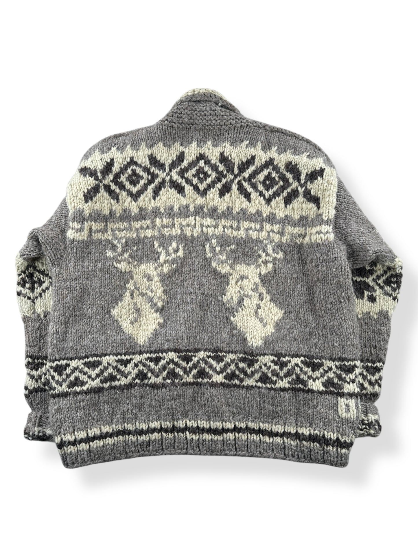 Back of Filson Green Label Cowichan Style Sweater SZ L