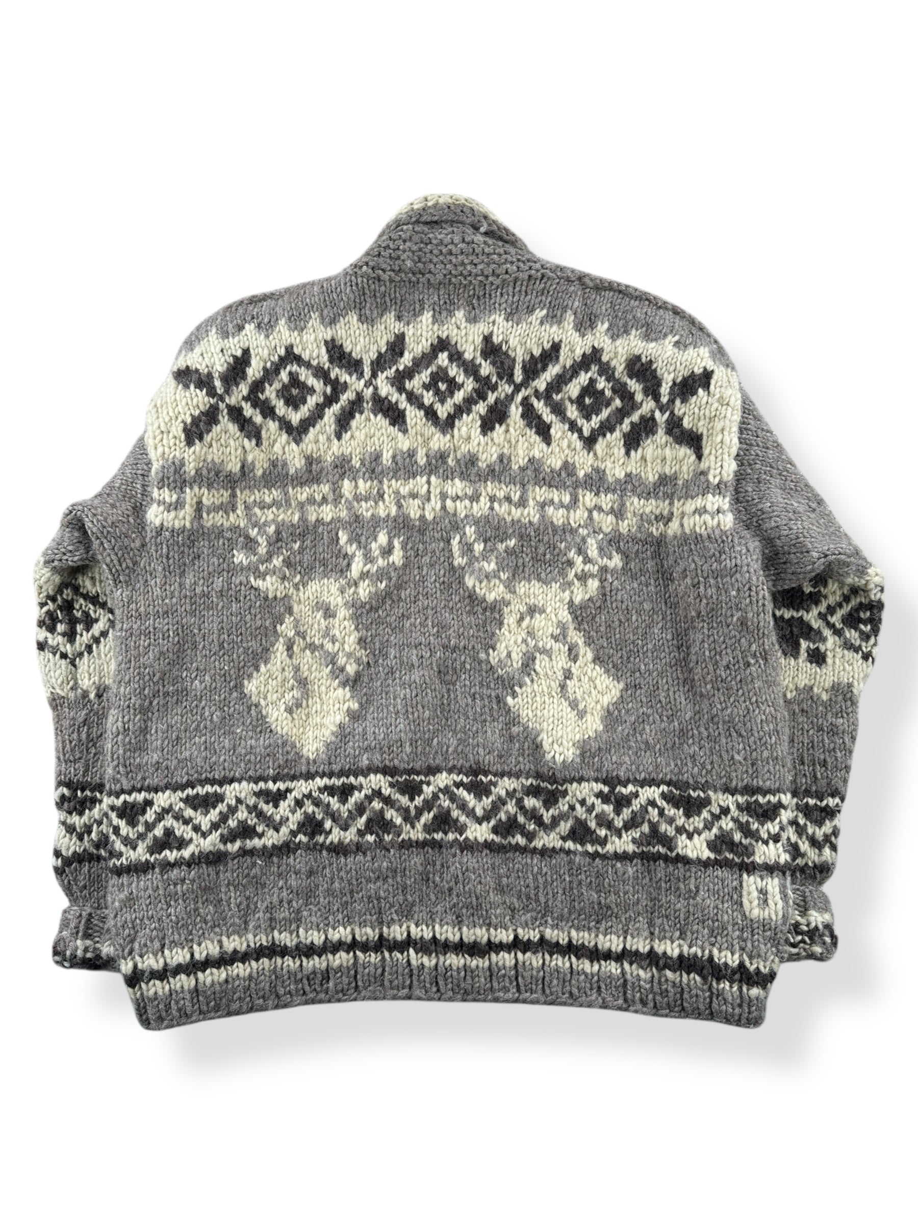 Back of Filson Green Label Cowichan Style Sweater SZ L