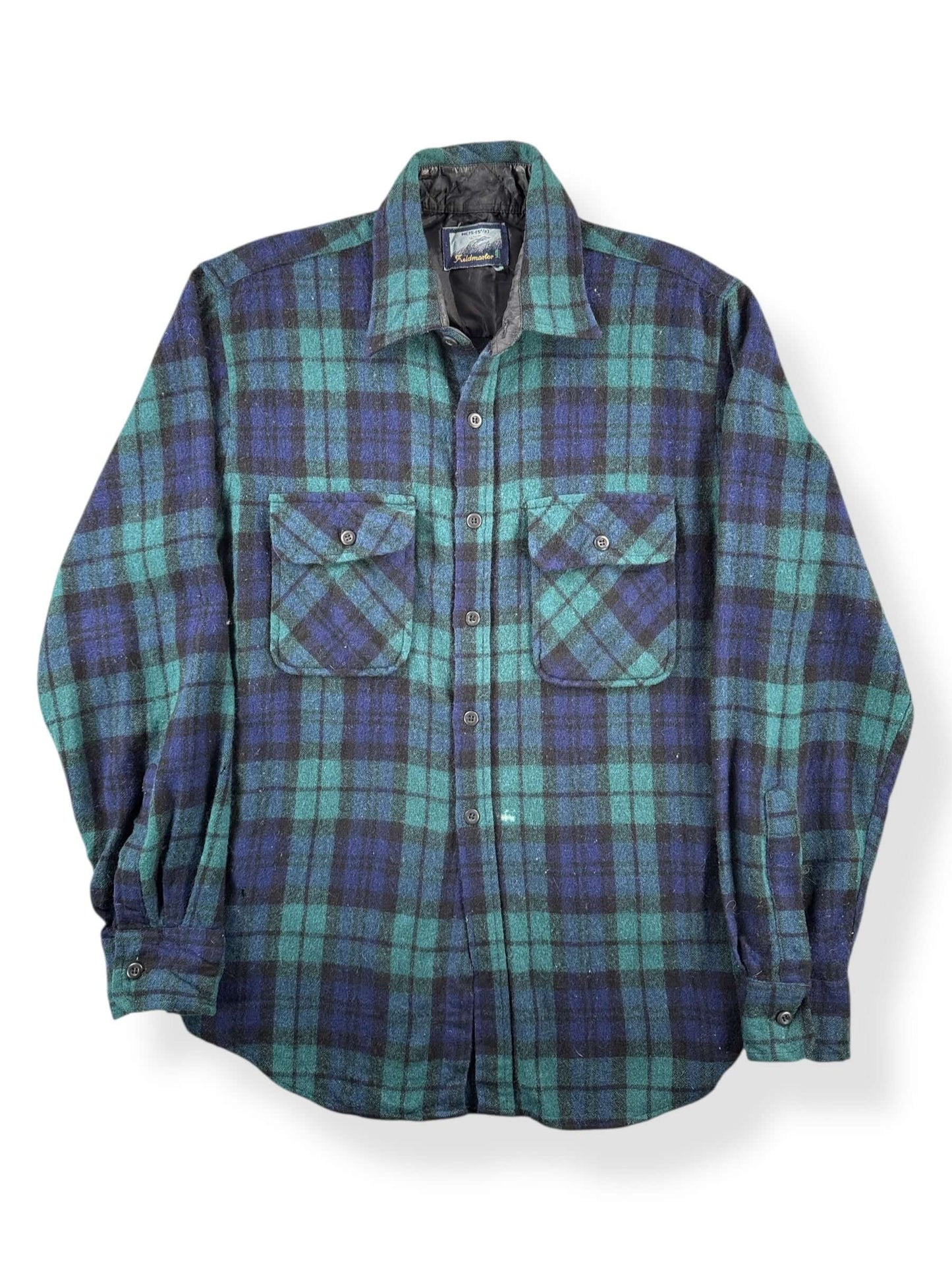 Front of Vintage Fieldmaster Wool Blend Flannel SZ M