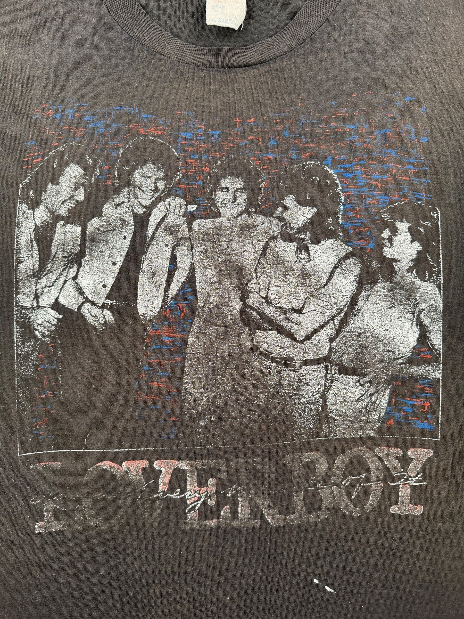 Graphic of Vintage Loverboy Lovin' Every Minute of It 1986 Tour Tee SZ XL