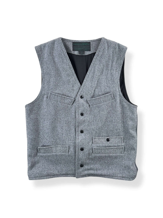 Front of Filson Green Label Grey Wool Vest SZ M