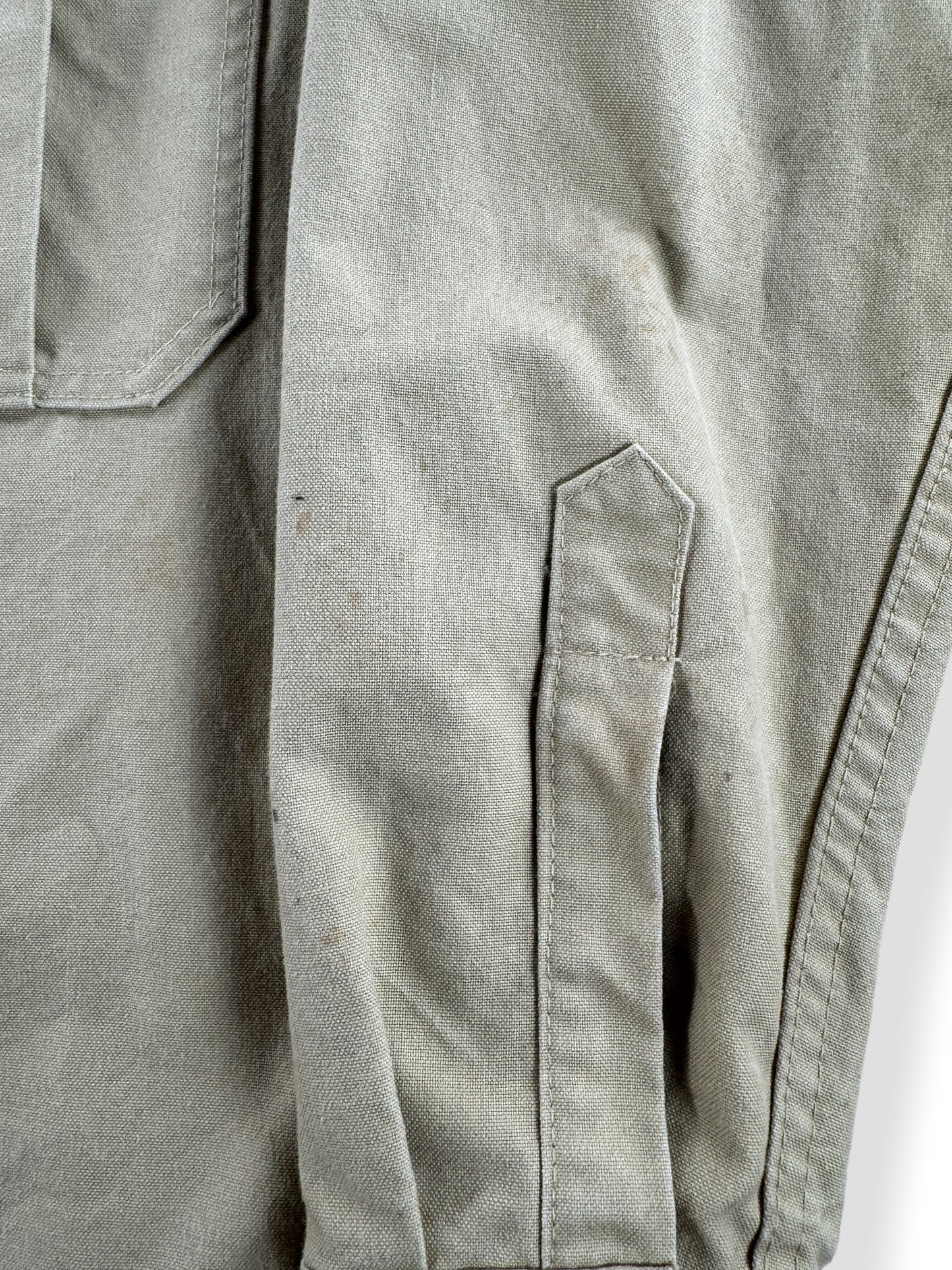 Wear on Vintage Filson Khaki Dry Tin Shirt SZ S