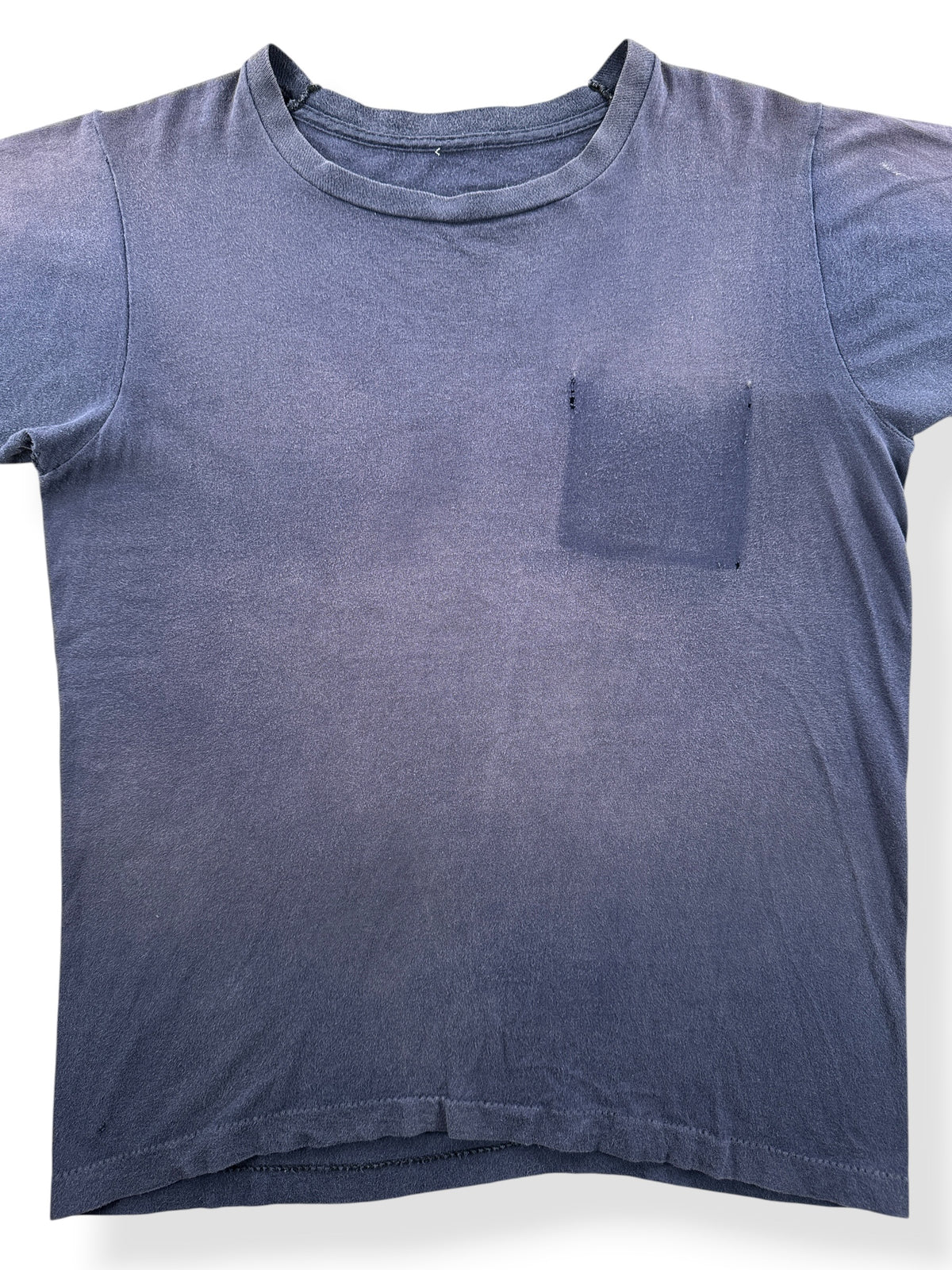 Close-up of Vintage Navy Ghost Pocket Tee SZ M