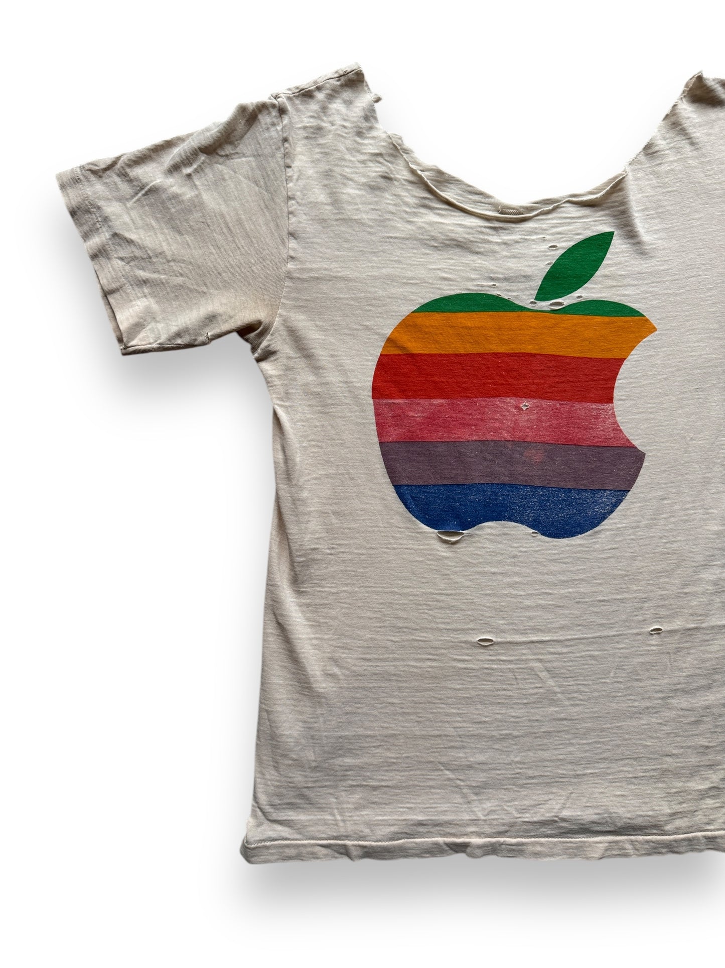 front right of Vintage Thrashed Apple Tee SZ S