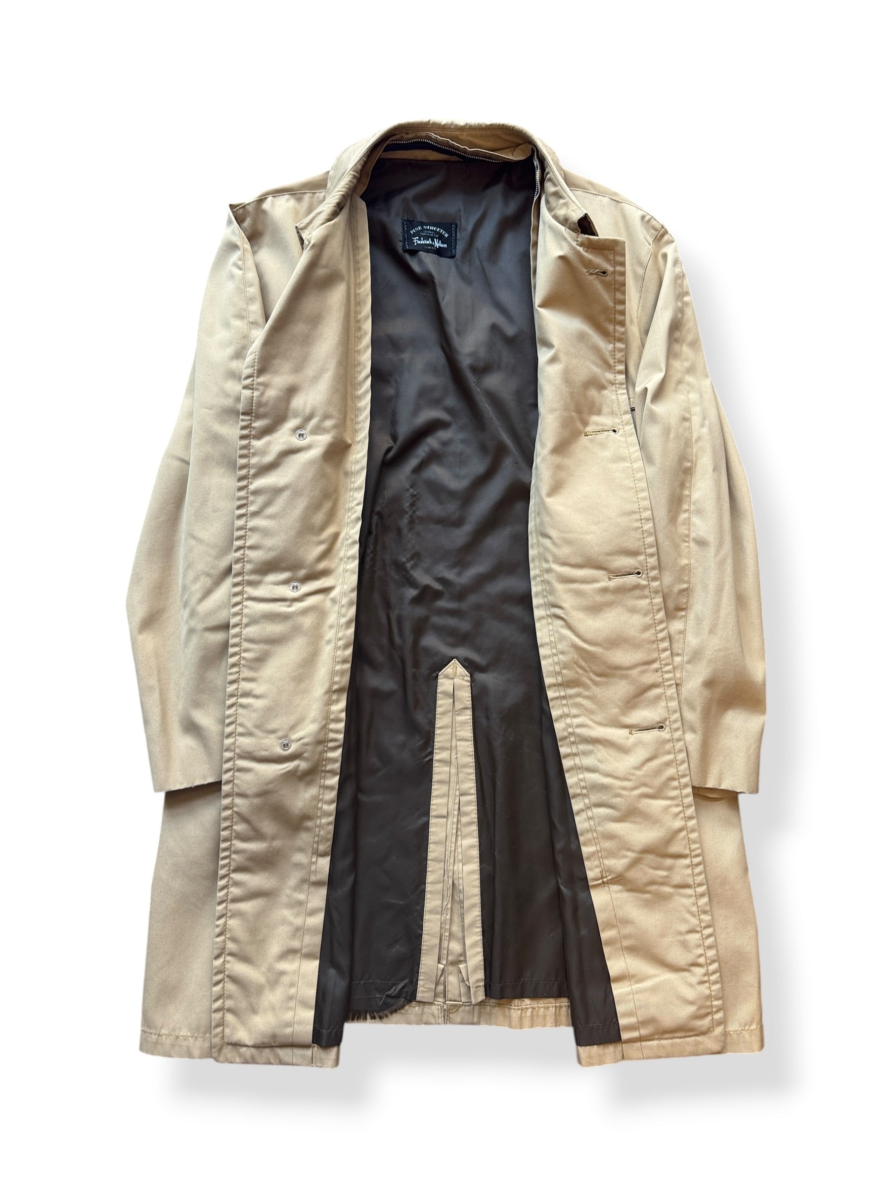 Inside of Vintage 70s Frederick And Nelson Trench Coat SZ L