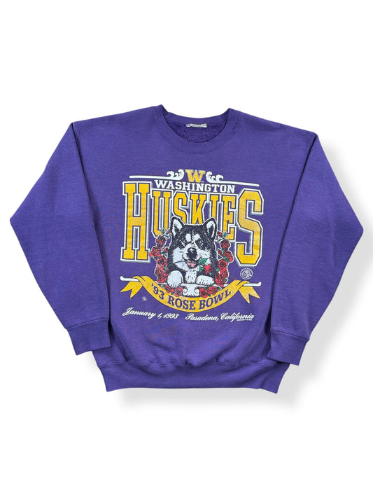 Front of Vintage '93 Rose Bowl Huskies Sweatshirt SZ M