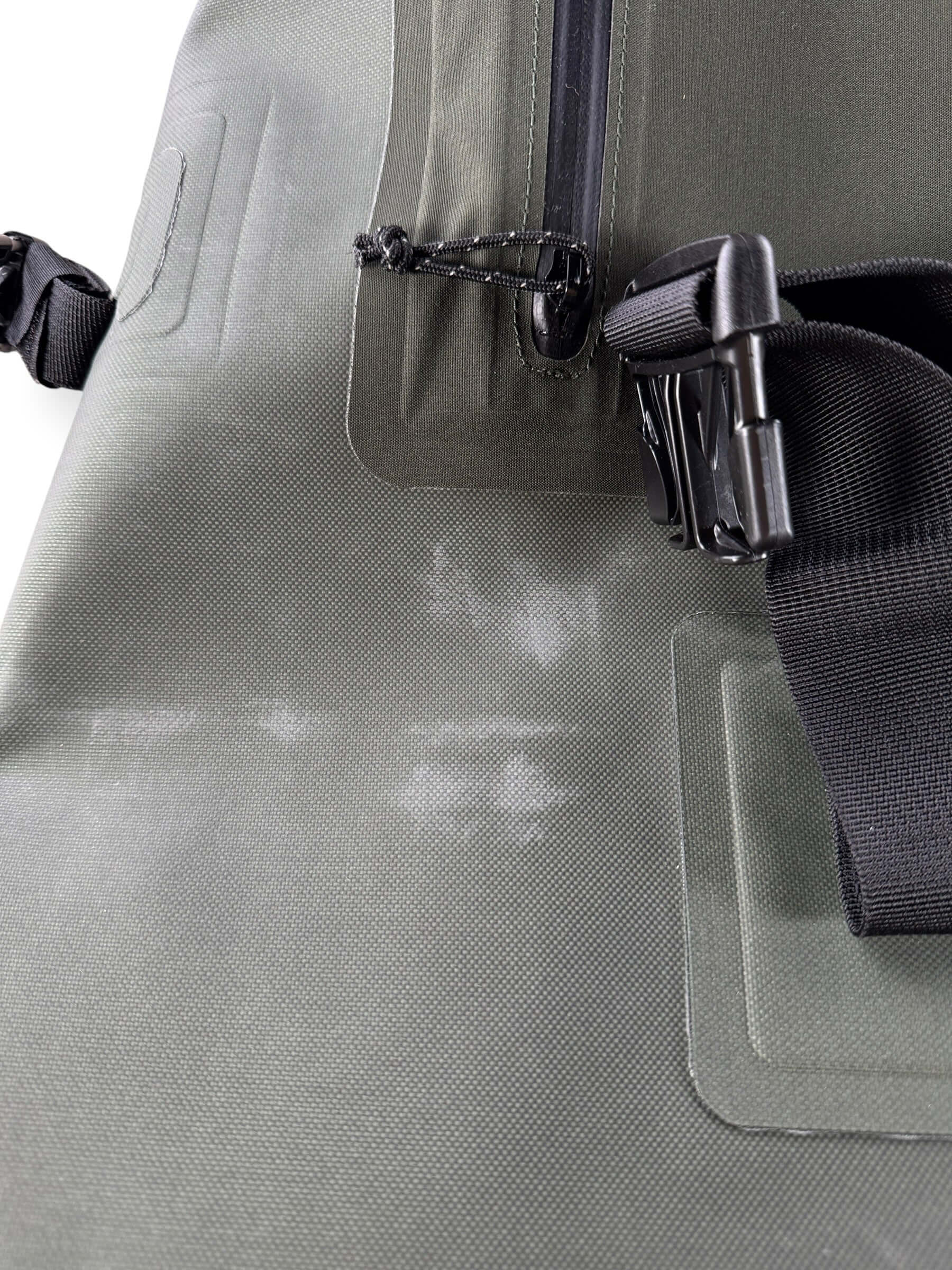 Scuff on front of Filson NWT Green Dry Backpack