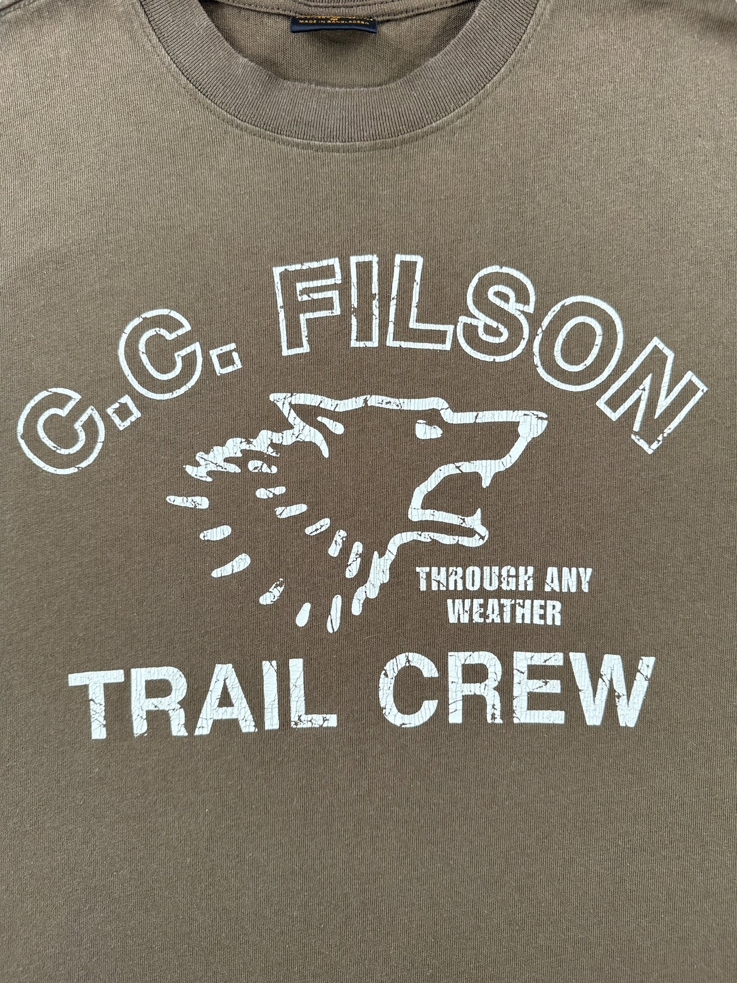 Graphic of Filson Frontier Trail Crew Graphic Tee SZ M