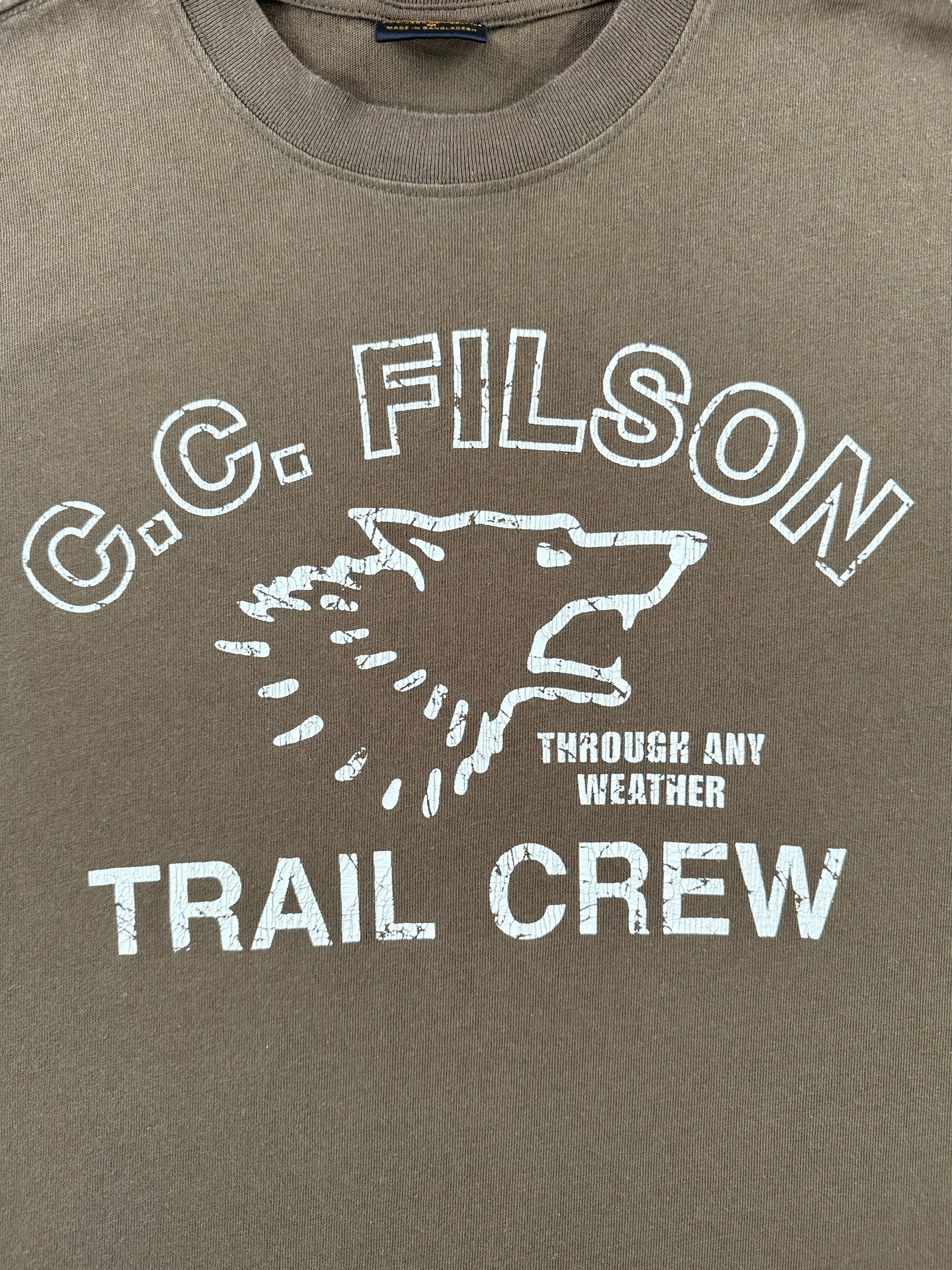 Graphic of Filson Frontier Trail Crew Graphic Tee SZ M