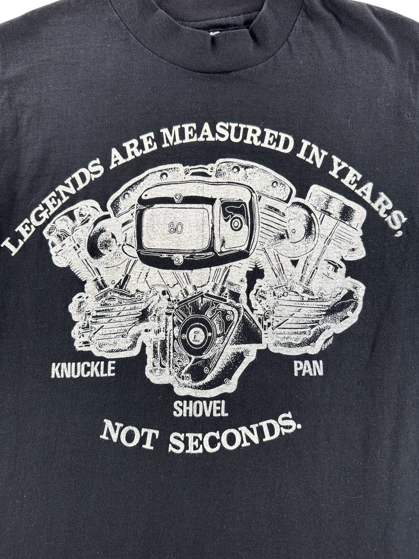 Graphic of Vintage Harley Davidson Legends Tee White SZ S (Fits XS)