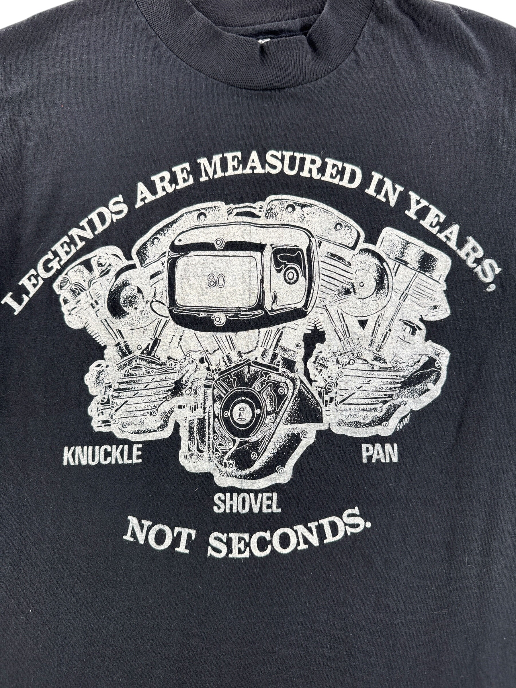 Graphic of Vintage Harley Davidson Legends Tee White SZ S (Fits XS)