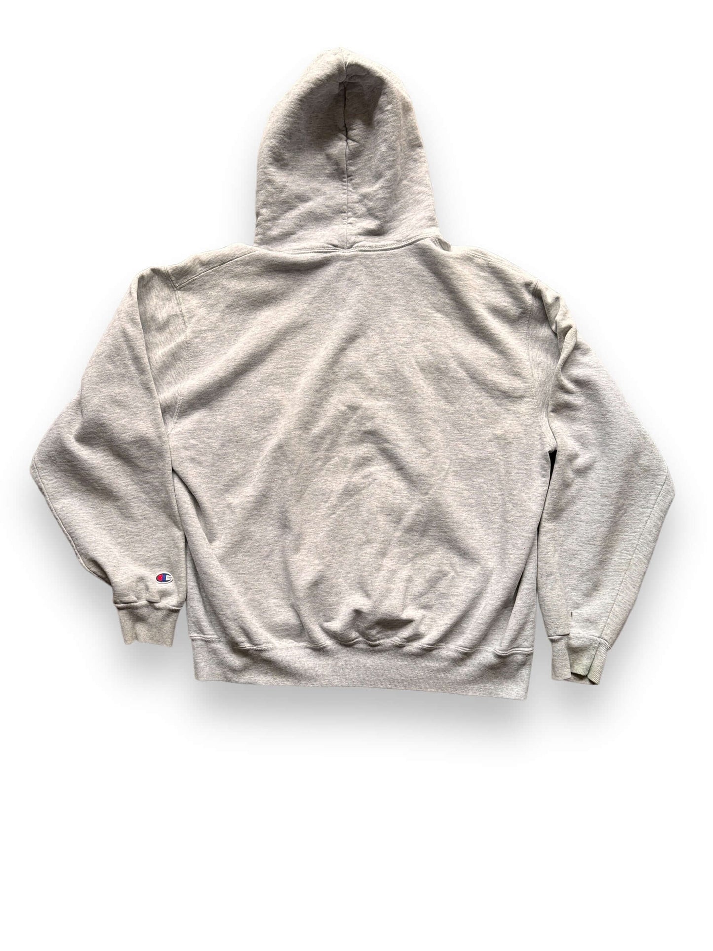 Rear View on Vintage Champion Heather Grey Hoodie SZ XL