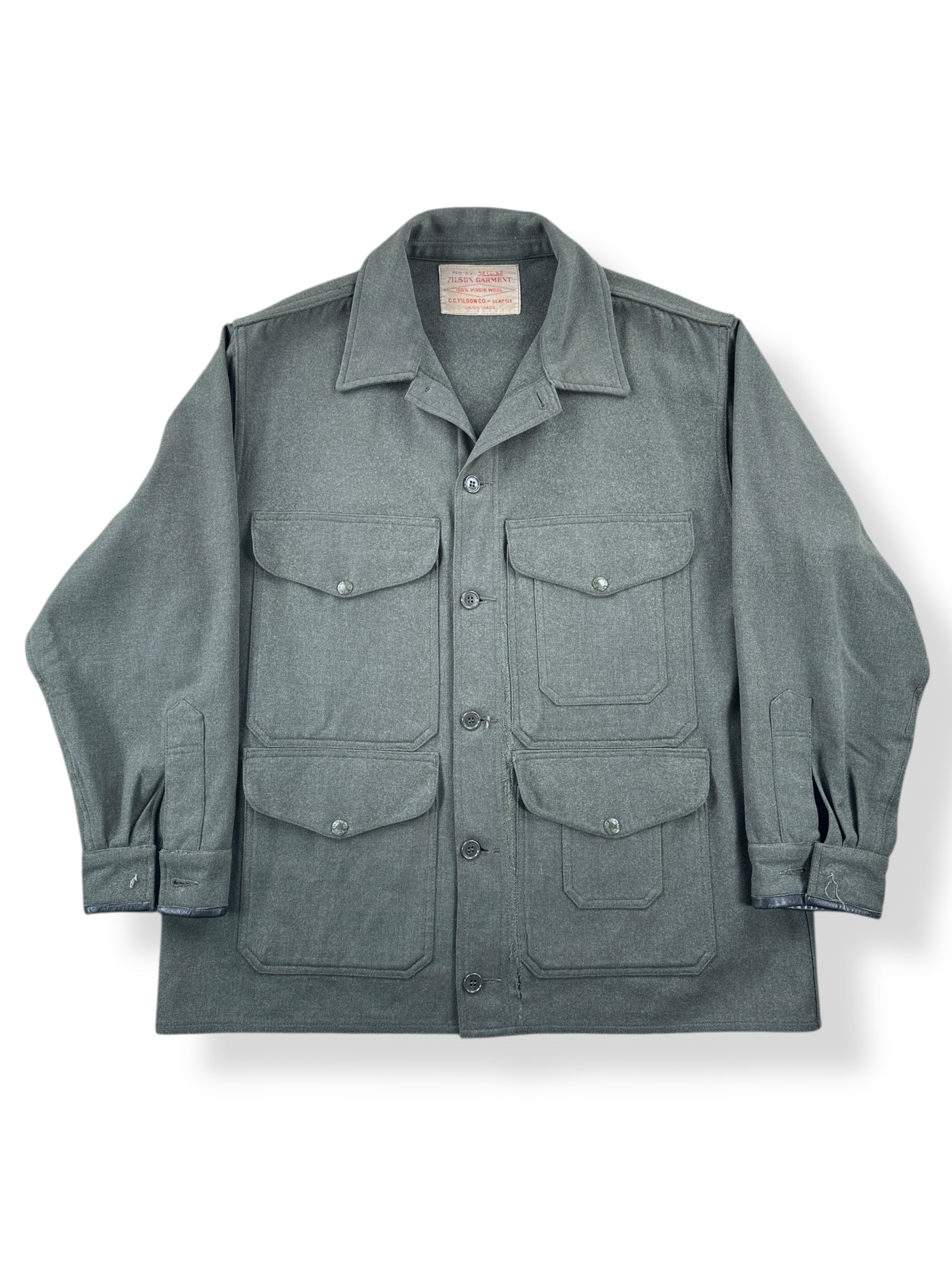 Front of Vintage Filson Union Made Forestry Cloth Cruiser SZ 44