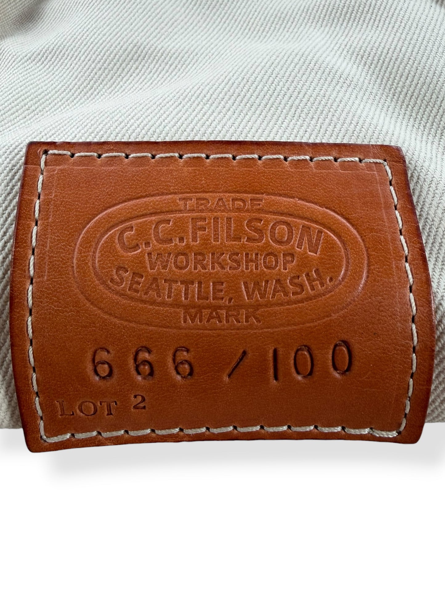 Limited Edition Patch on 2022 Filson Workshop Barrel Duffel 666/100