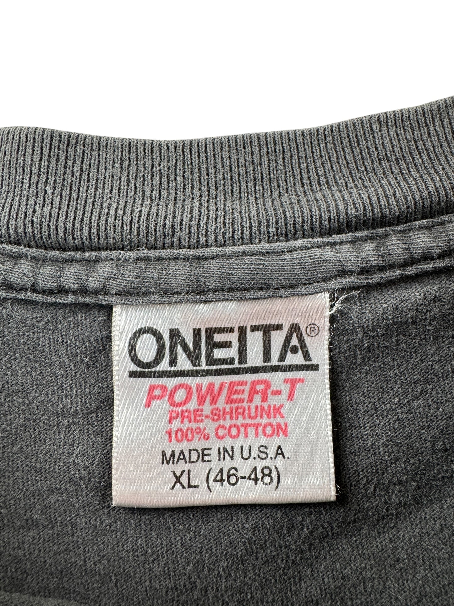 Tag on Vintage Oneita Black on Black The City Seattle Tee SZ XL