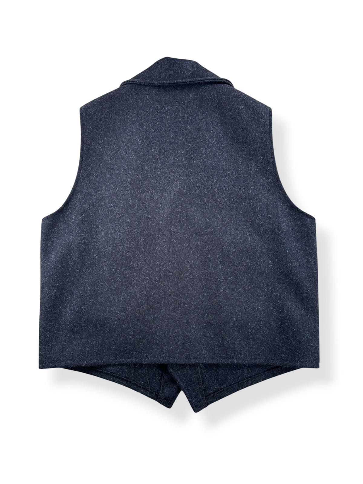 Back of Filson Charcoal Grey Mackinaw Wool Western Vest SZ XL