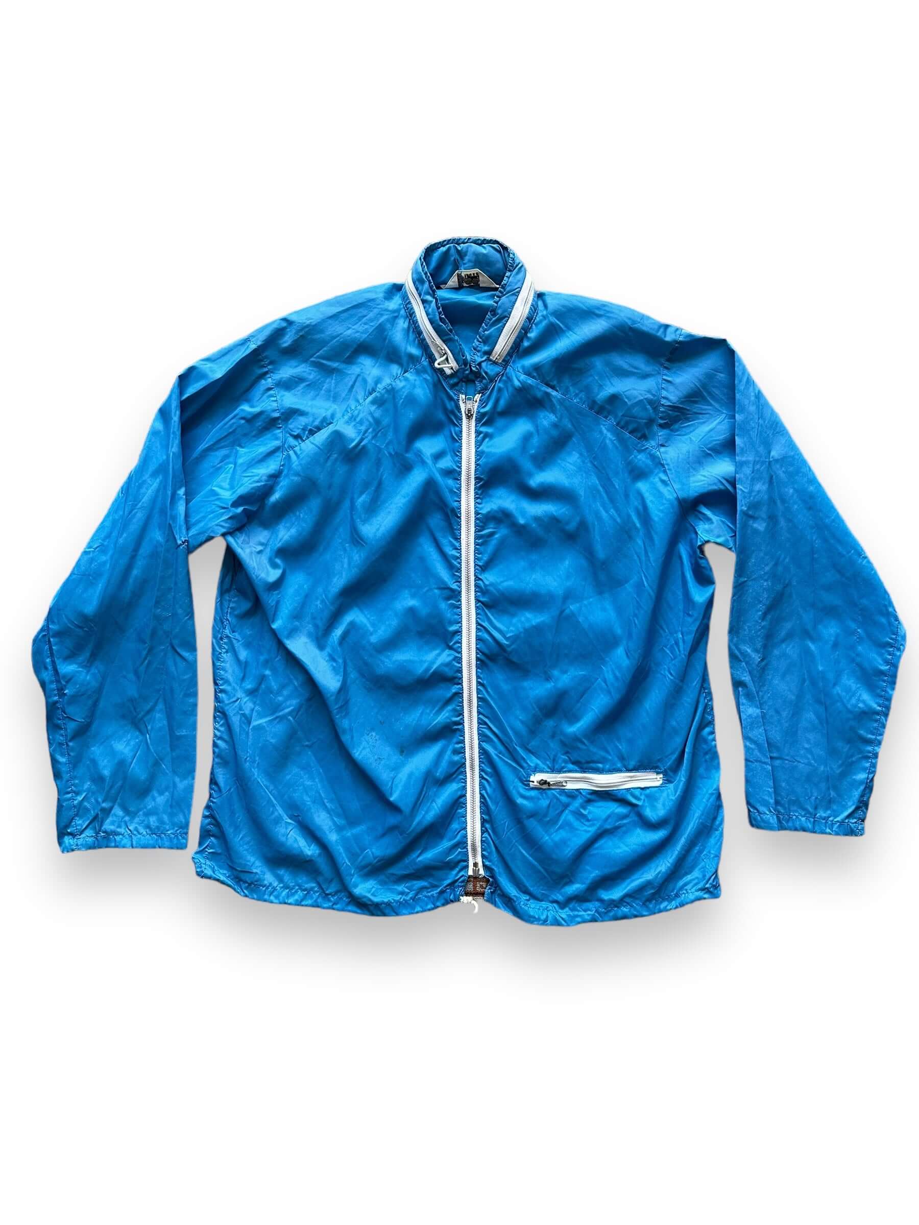 front of Vintage Sea Legs Blue Windbreaker Jacket SZ L