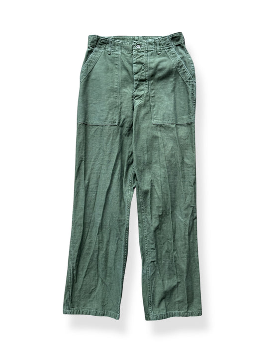 Front of Vintage Dark Green 1950s Era OG-107 Trousers W31