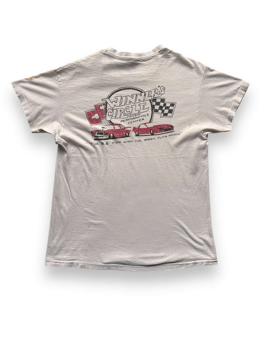 back of Vintage 60s Hand Drawn "Winner's Circle" Auto Racing Tee SZ L